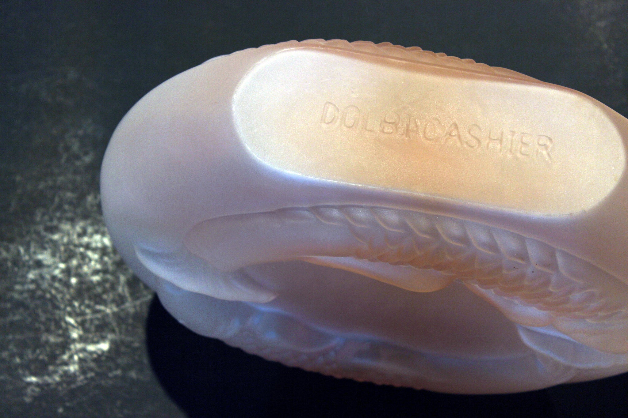 Mid-Century Dolbi Cashier Pink Satin Glass Vase