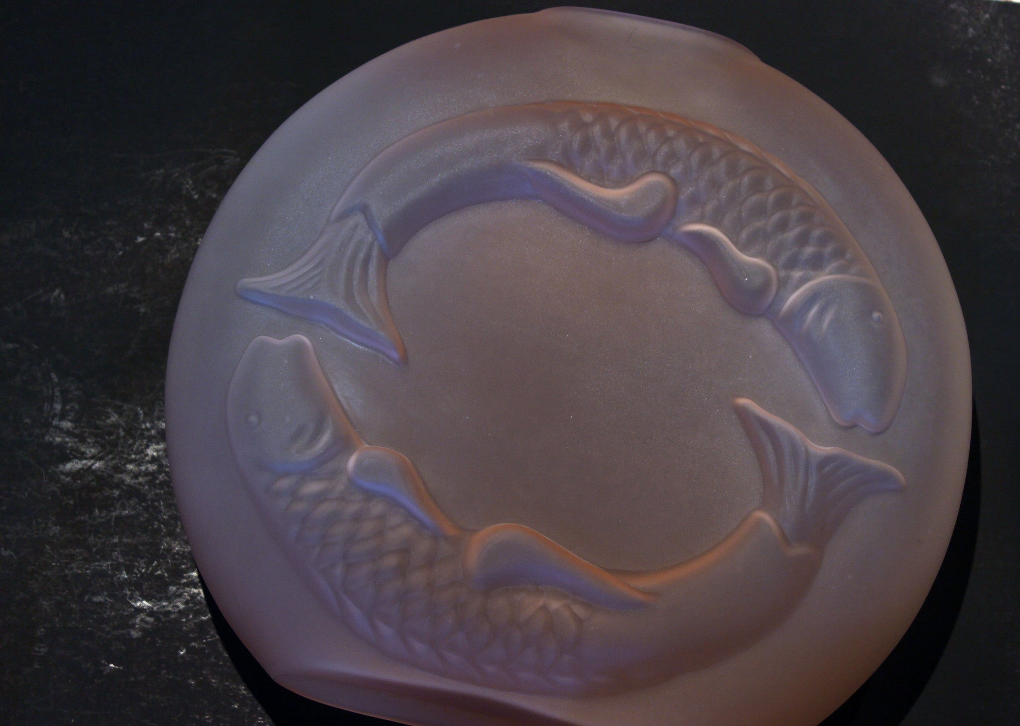 Mid-Century Dolbi Cashier Pink Satin Glass Vase