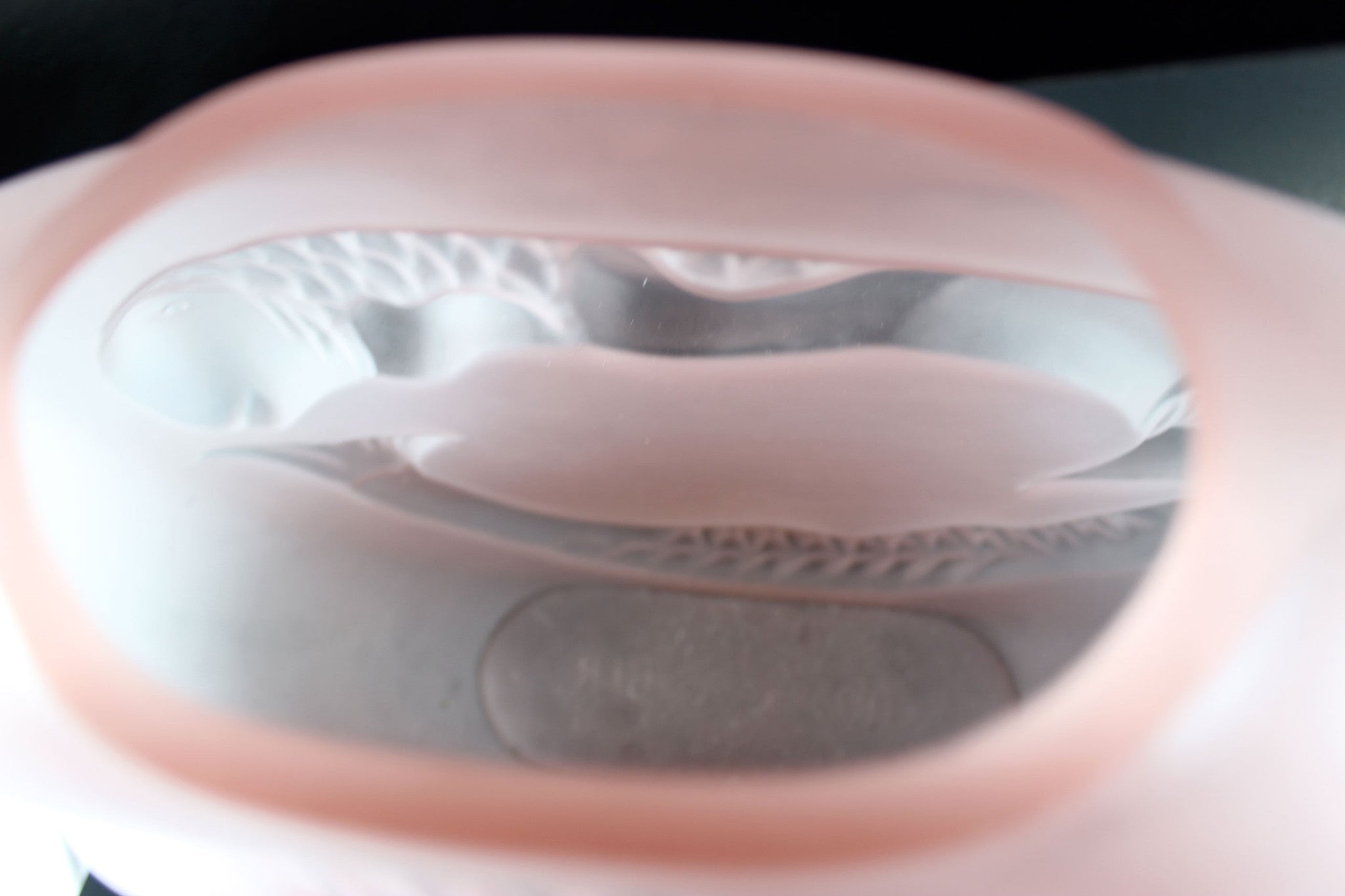 Mid-Century Dolbi Cashier Pink Satin Glass Vase