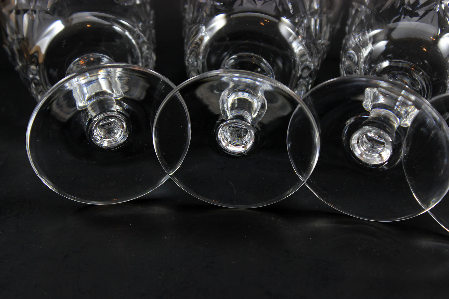 Edinburgh Crystal Water Goblets - Cross and Olive (4)