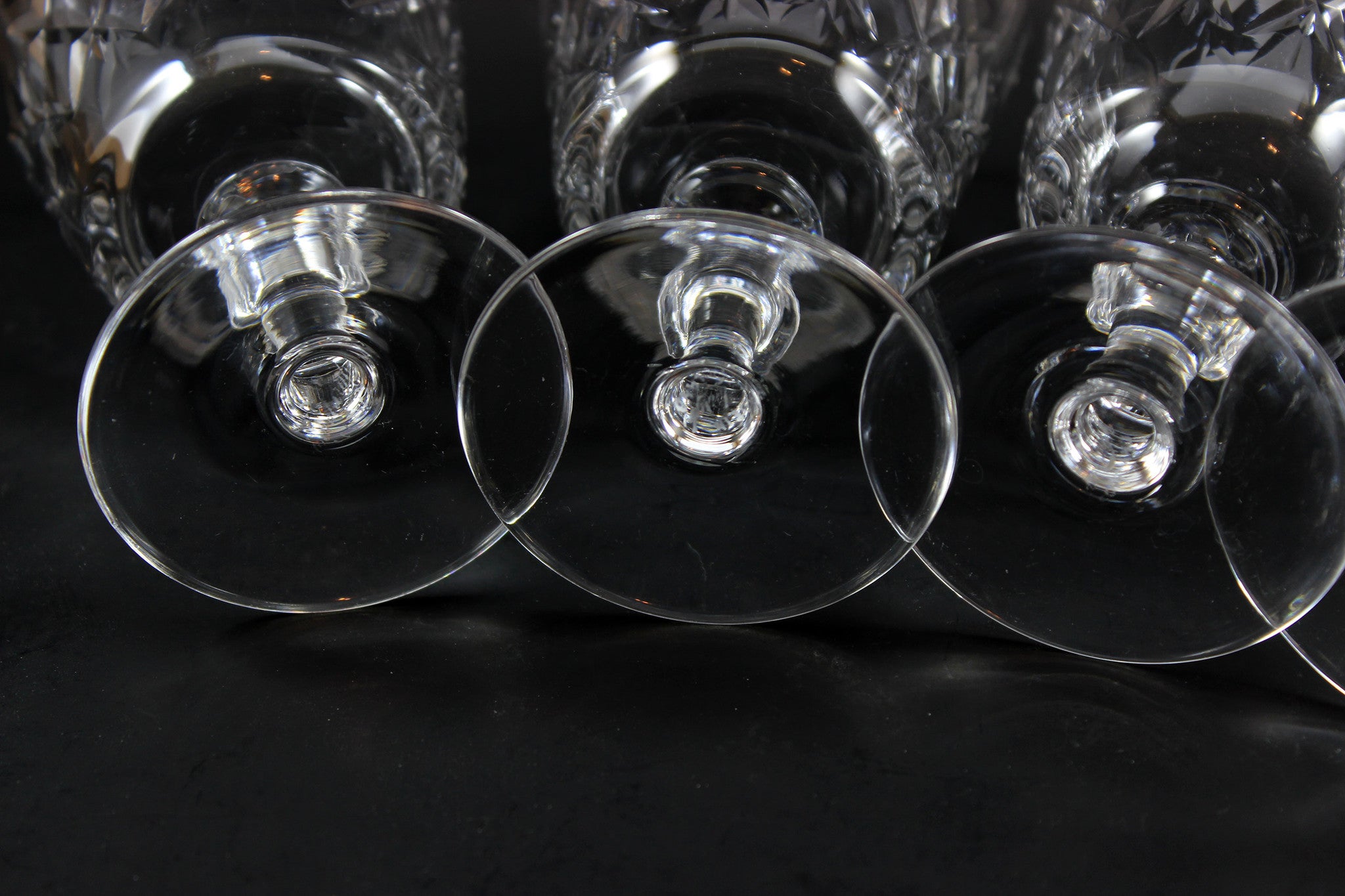 Edinburgh Crystal Water Goblets - Cross and Olive (4)