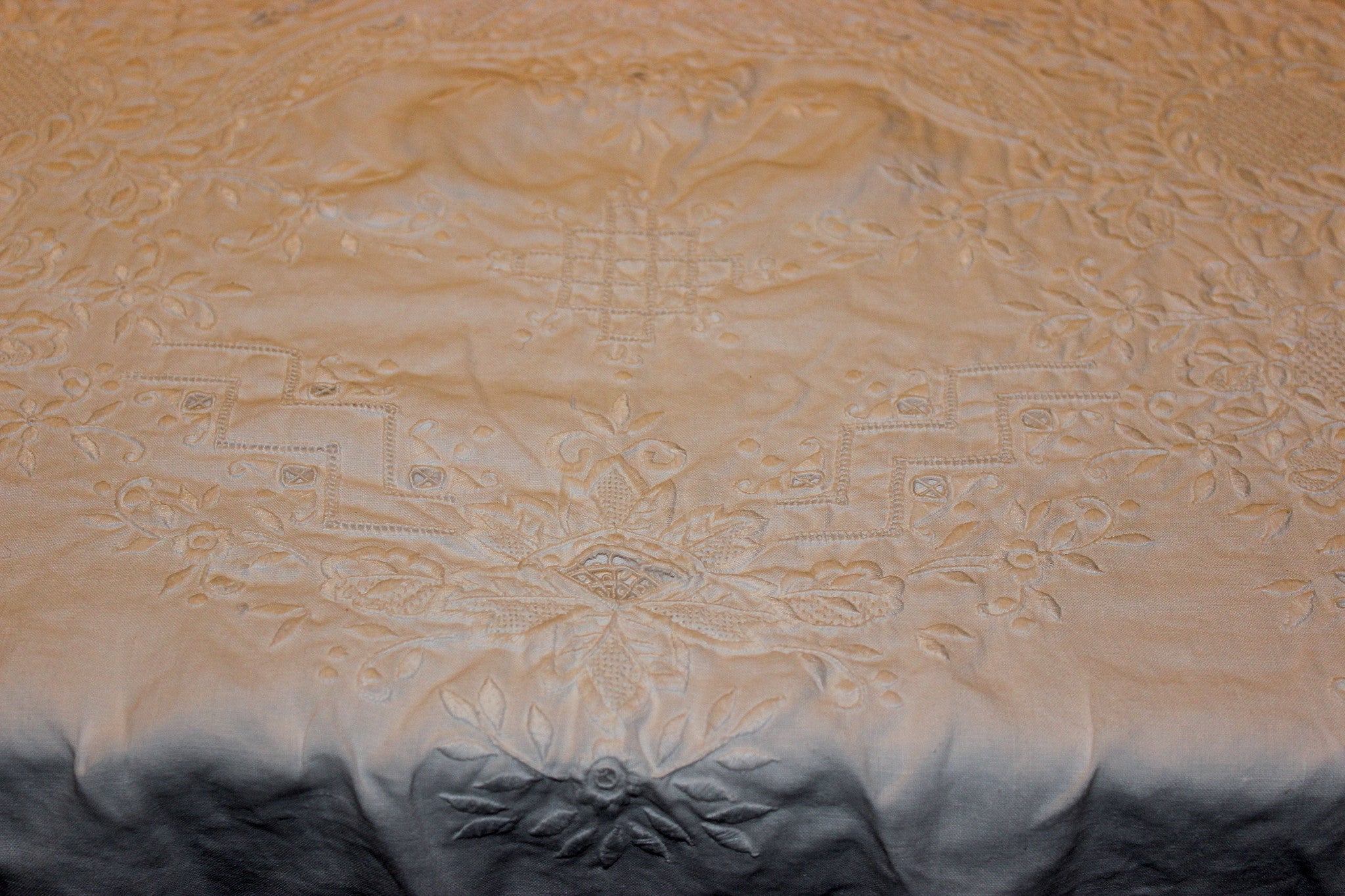 Madeira Embroidery and Linen Tablecloth