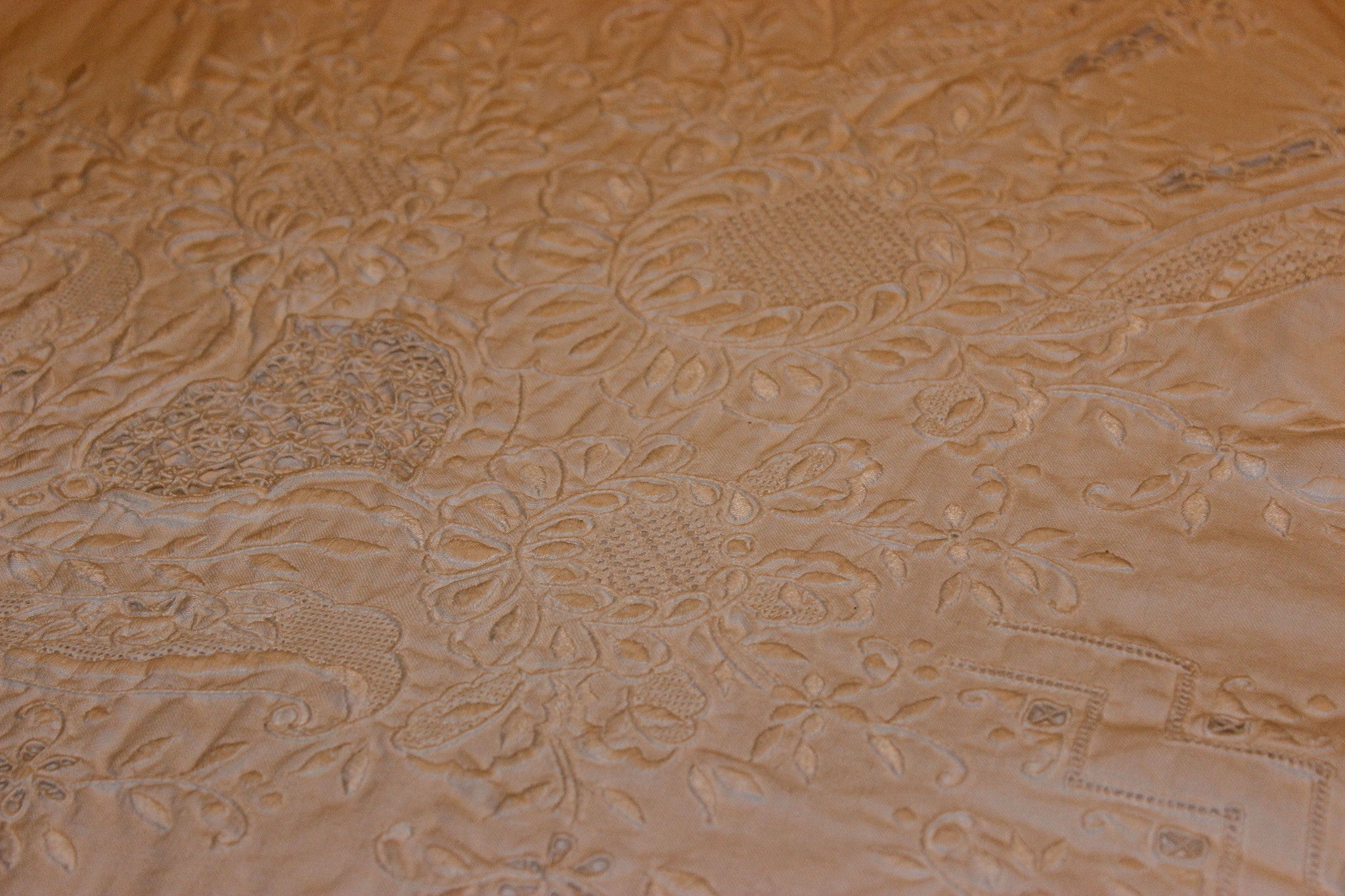 Madeira Embroidery and Linen Tablecloth