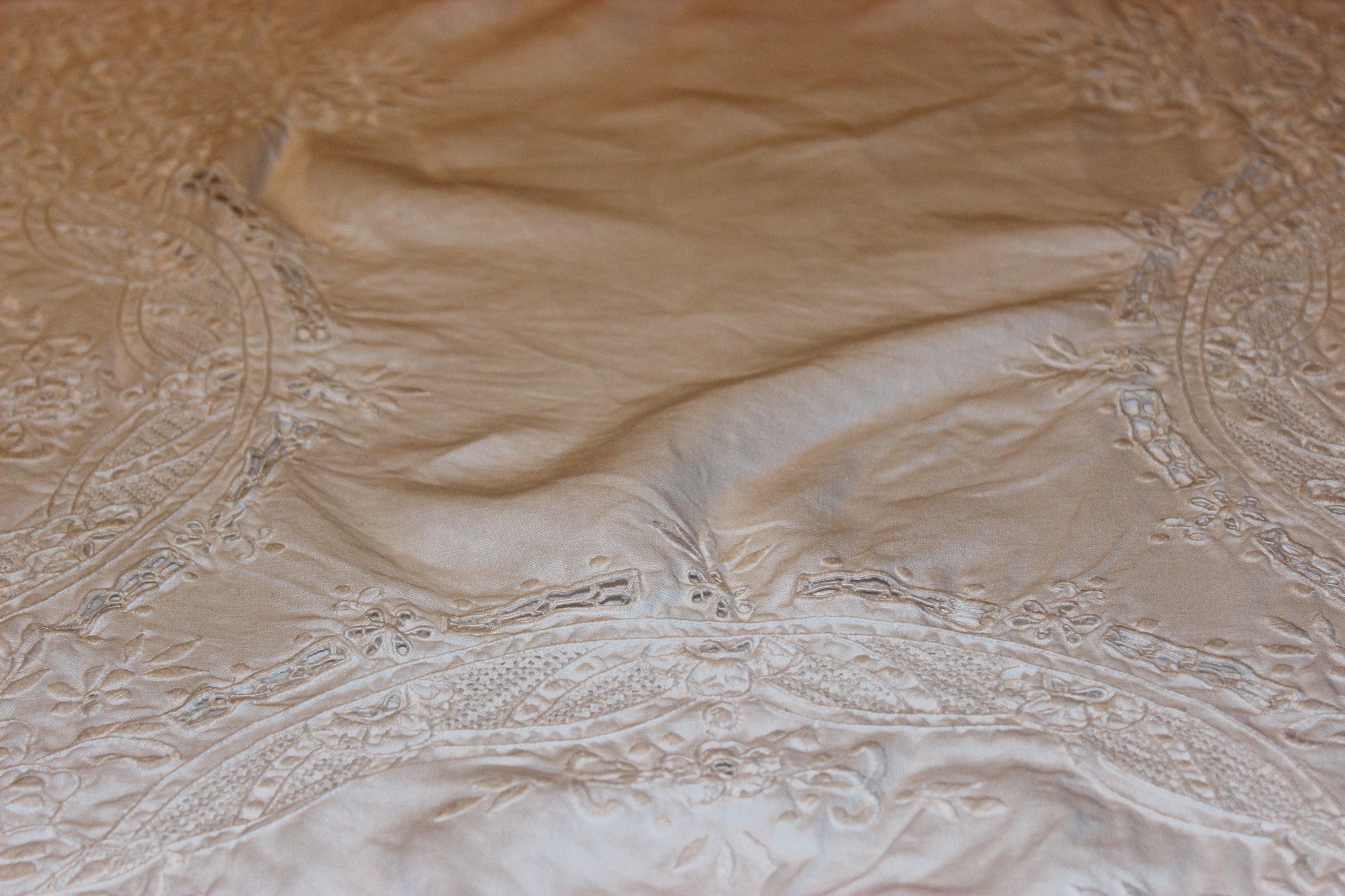 Madeira Embroidery and Linen Tablecloth