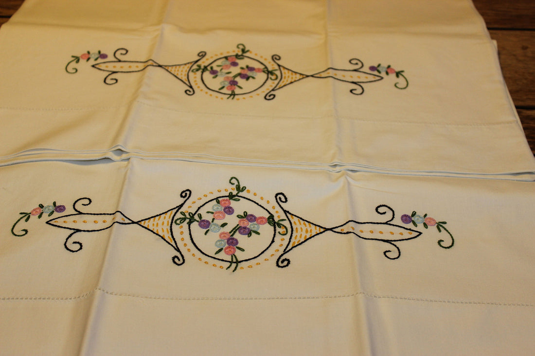 Hand Embroidered Pillowcases