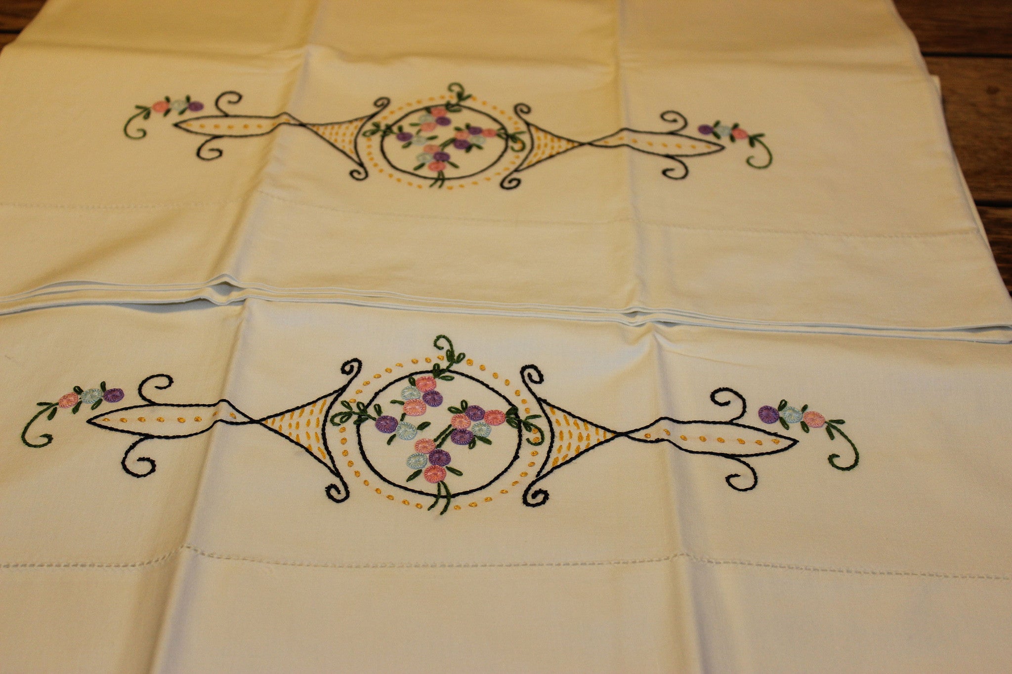Hand Embroidered Pillowcases
