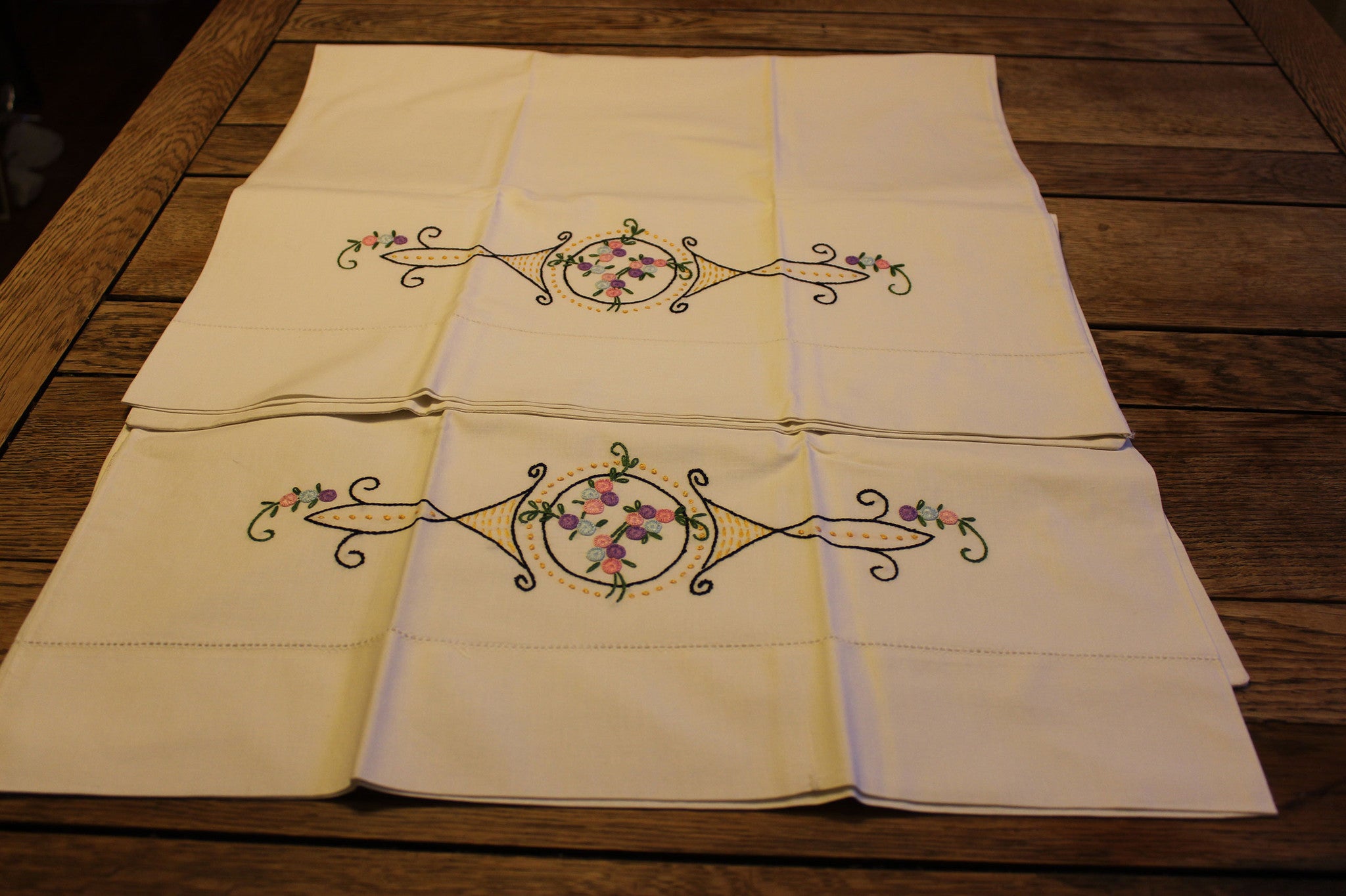 Hand Embroidered Pillowcases