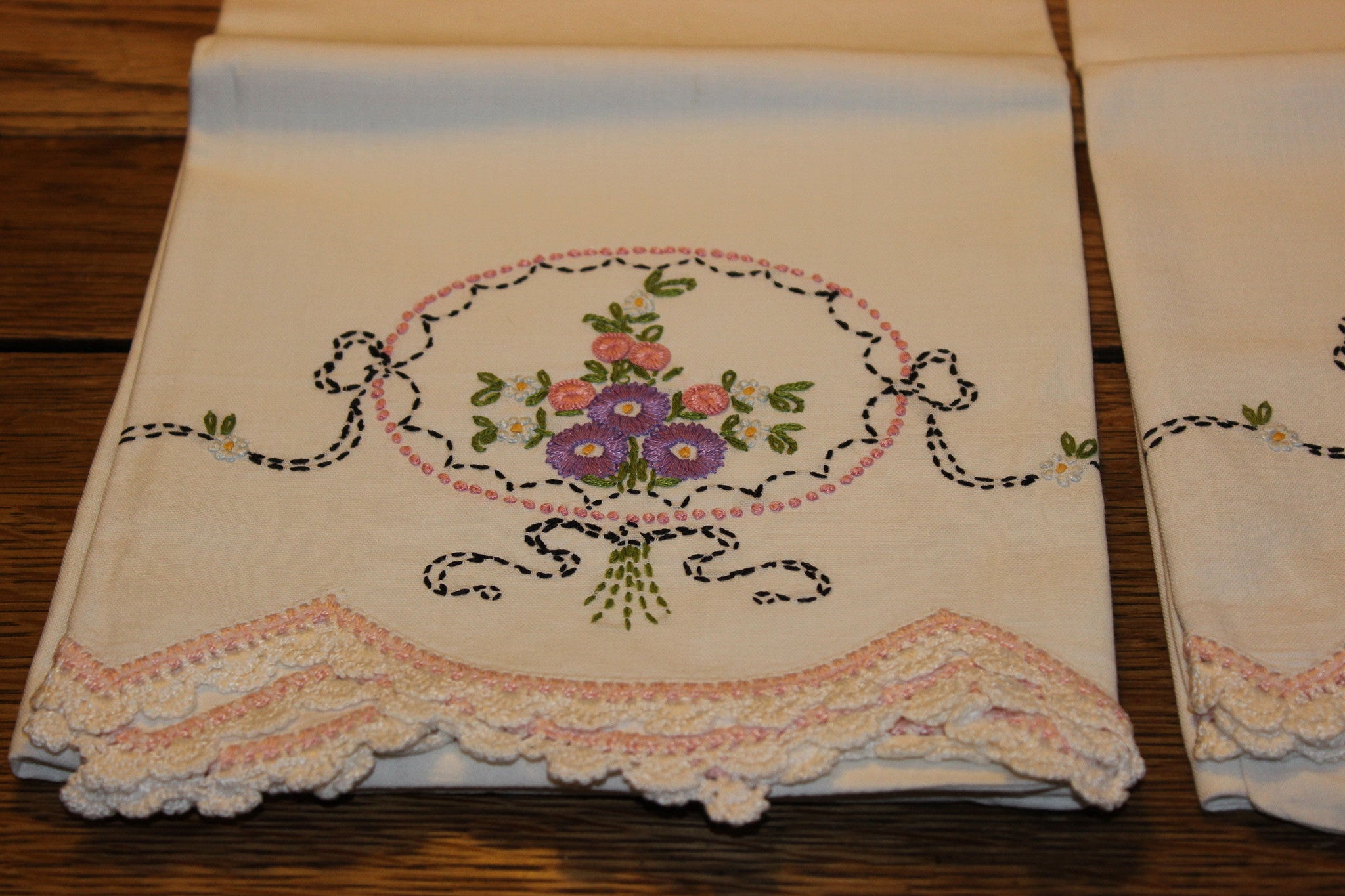 Hand Embroidered Pillowcases