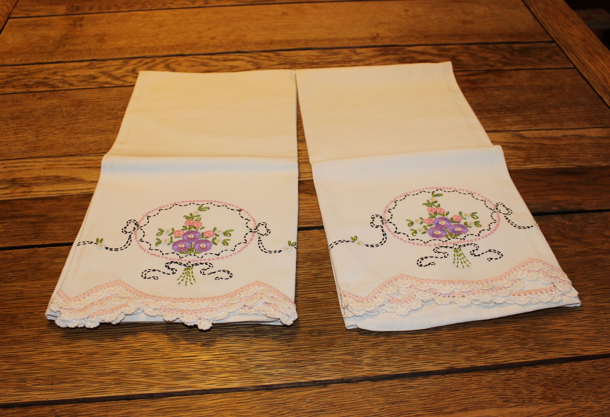 Hand Embroidered Pillowcases
