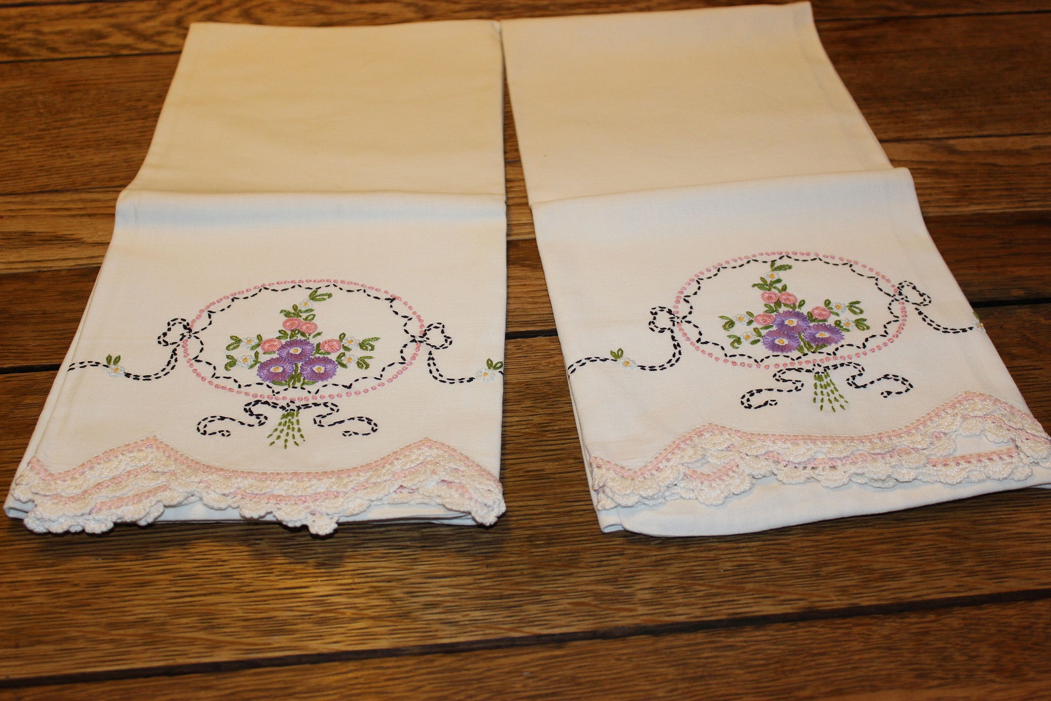 Hand Embroidered Pillowcases