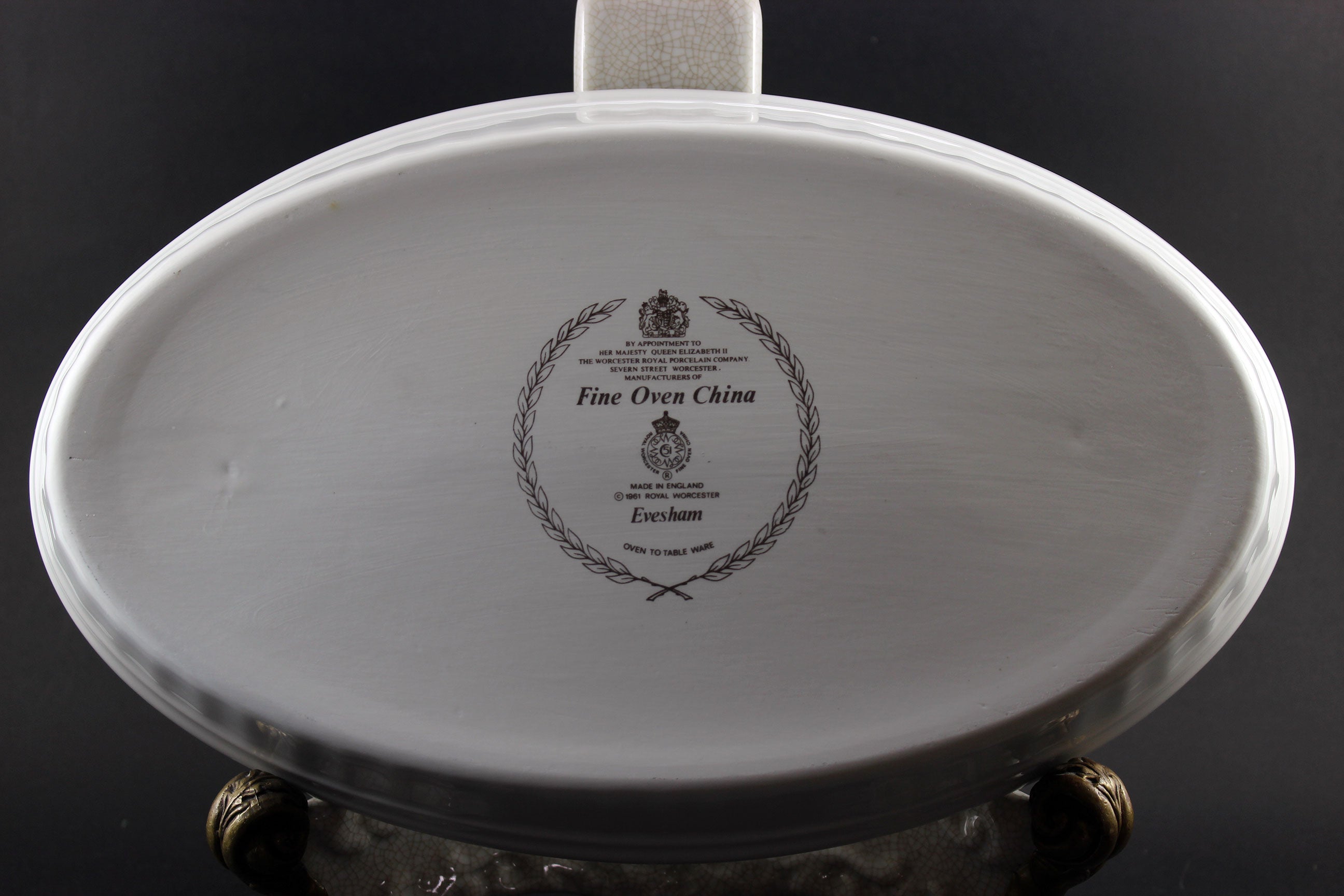 Evesham Gold, Royal Worcester, Oval Casserole Dish