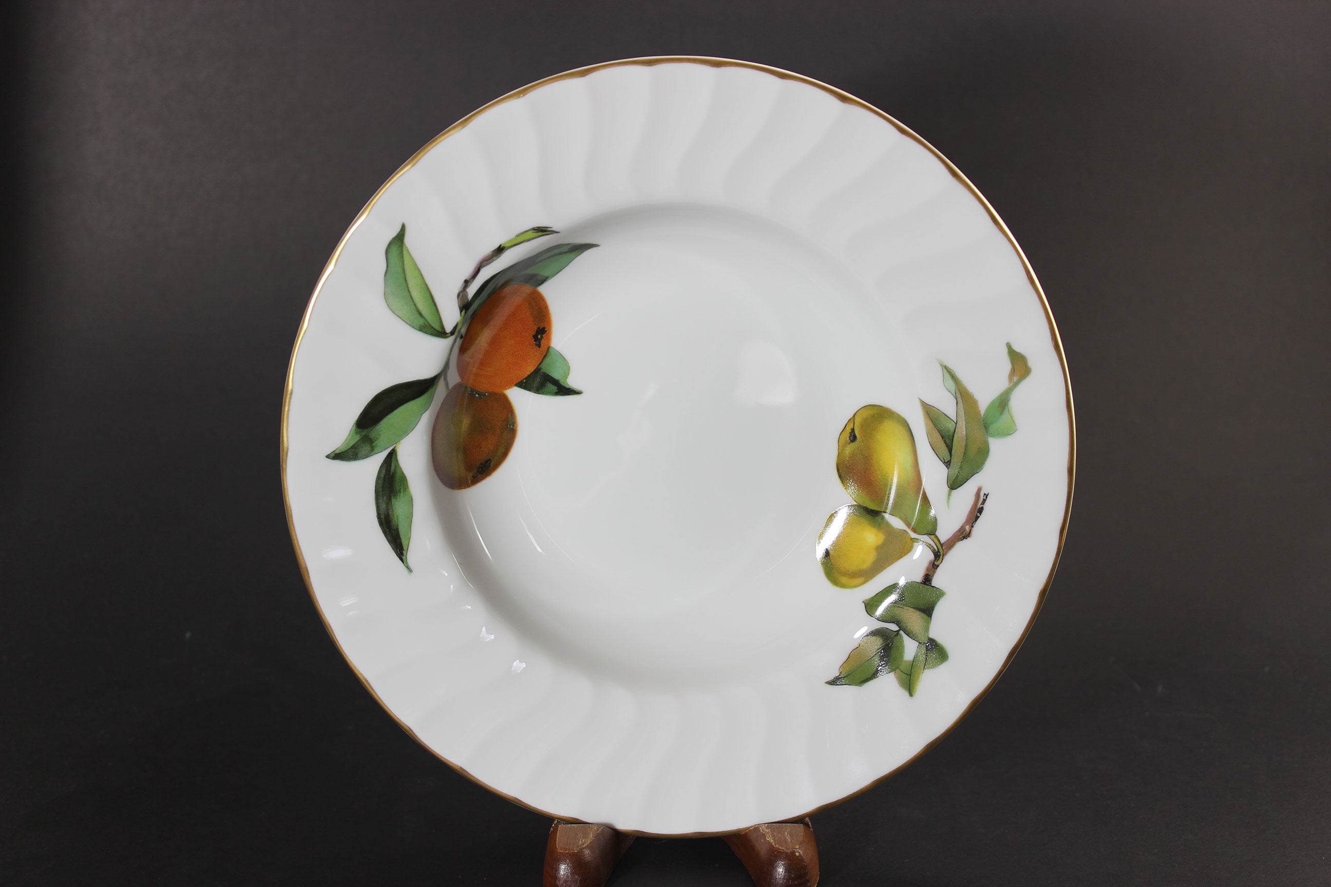 Evesham Gold, Royal Worcester, Rimmed Soup Bowls