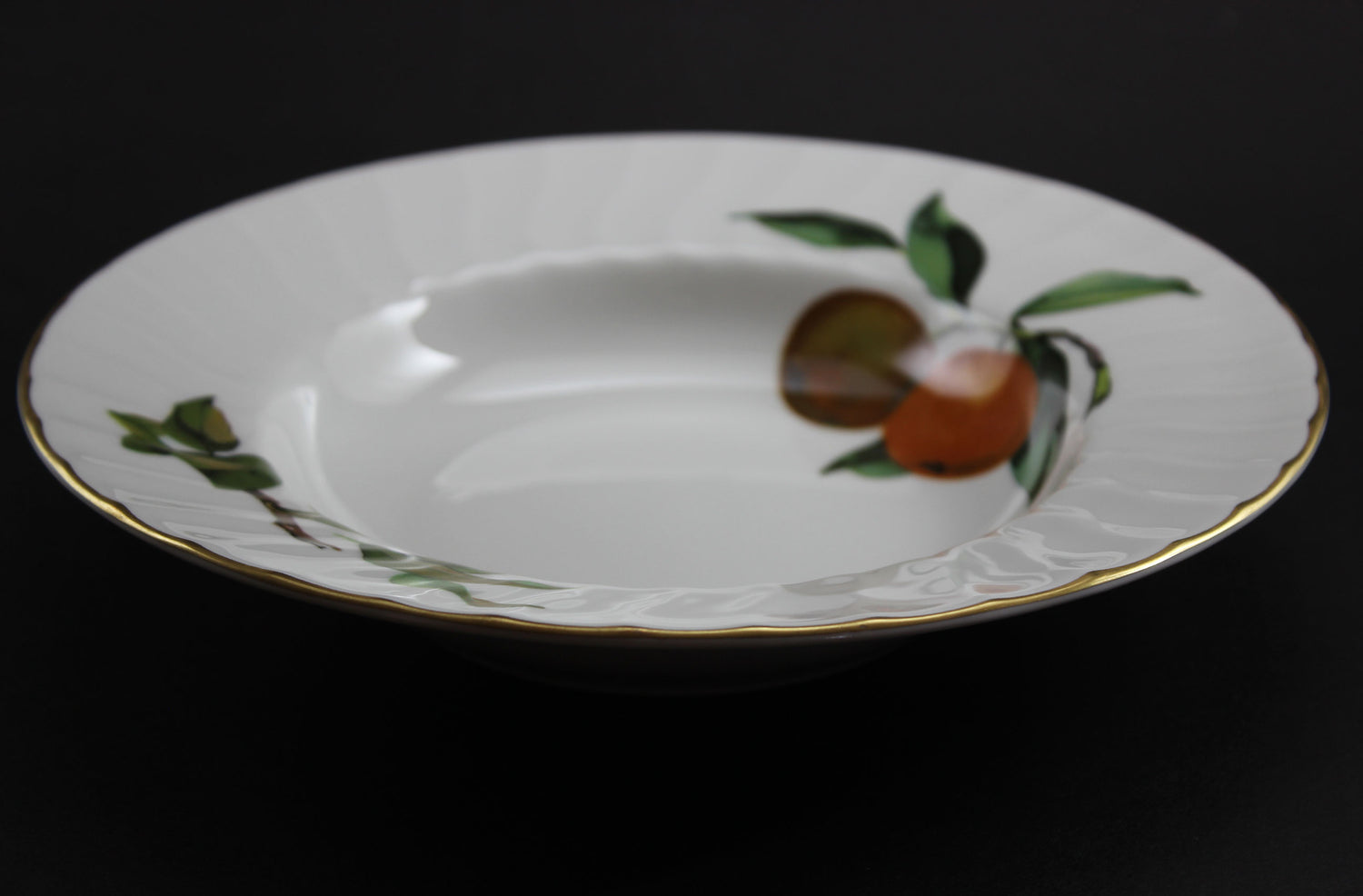 Evesham Gold, Royal Worcester, Rimmed Soup Bowls