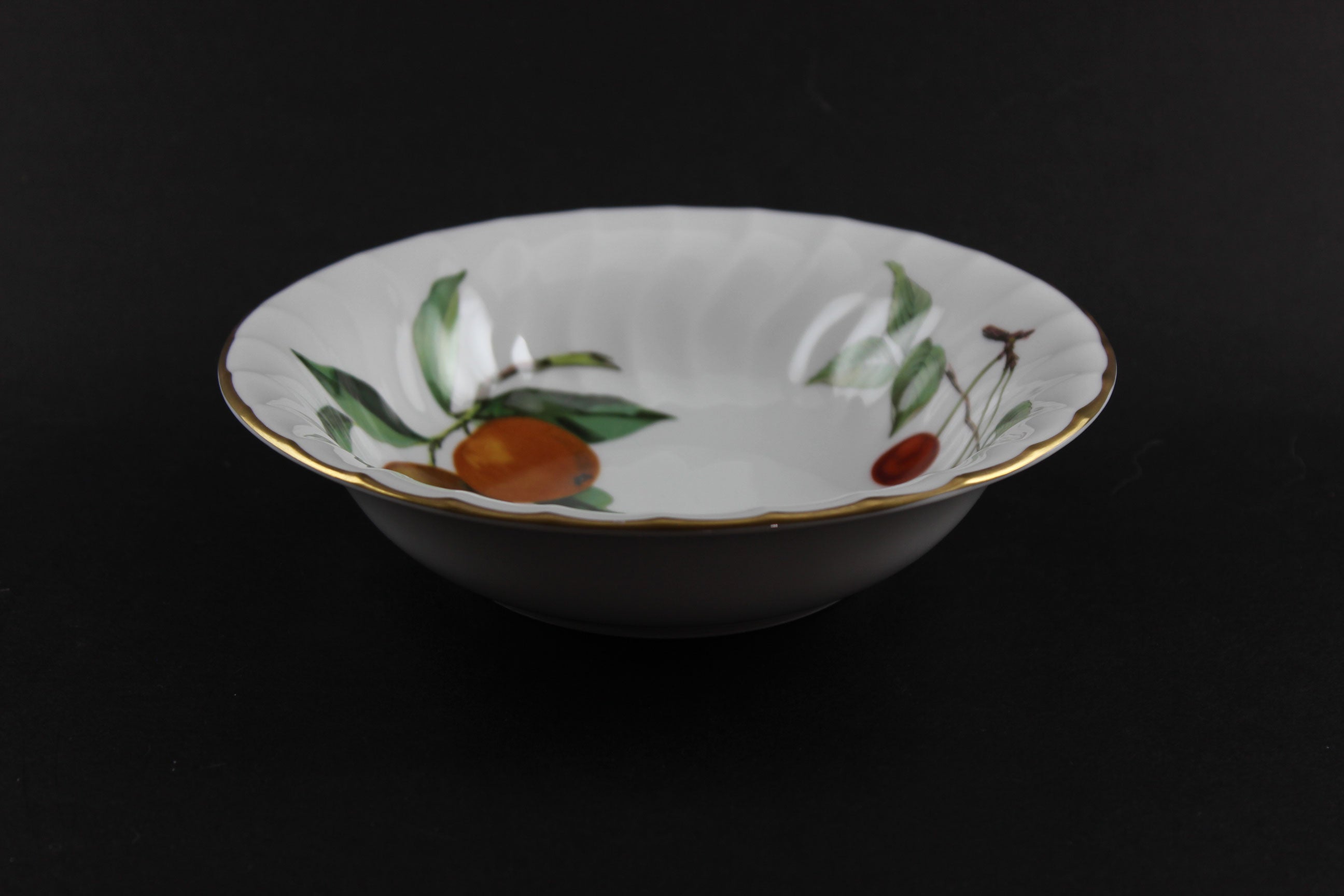 Evesham Gold, Royal Worcester, Soup/Cereal Coupe Bowls