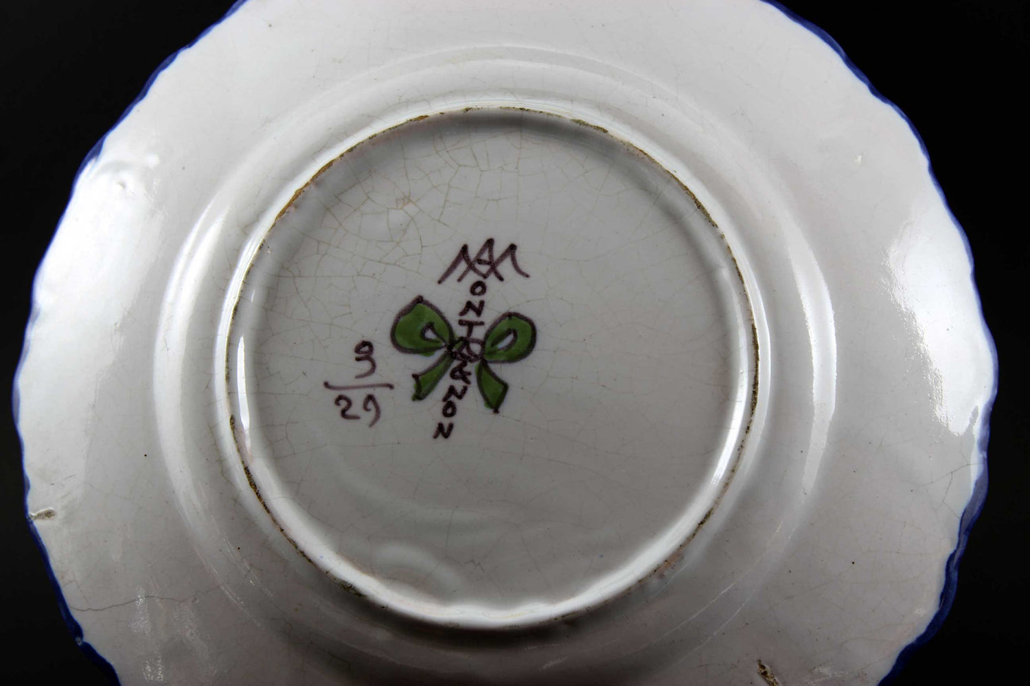 French Faience Montagnon Scalloped Plates