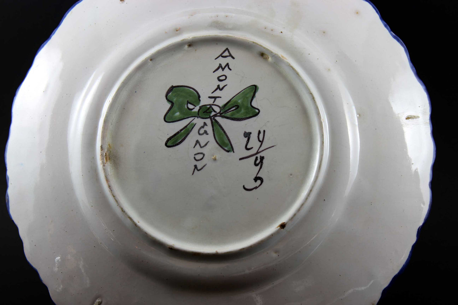 French Faience Montagnon Scalloped Plates