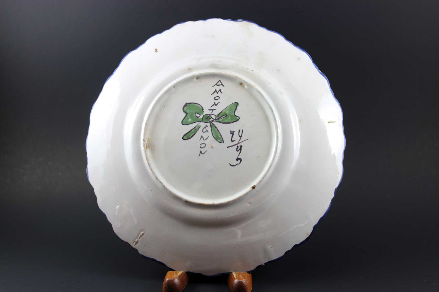 French Faience Montagnon Scalloped Plates