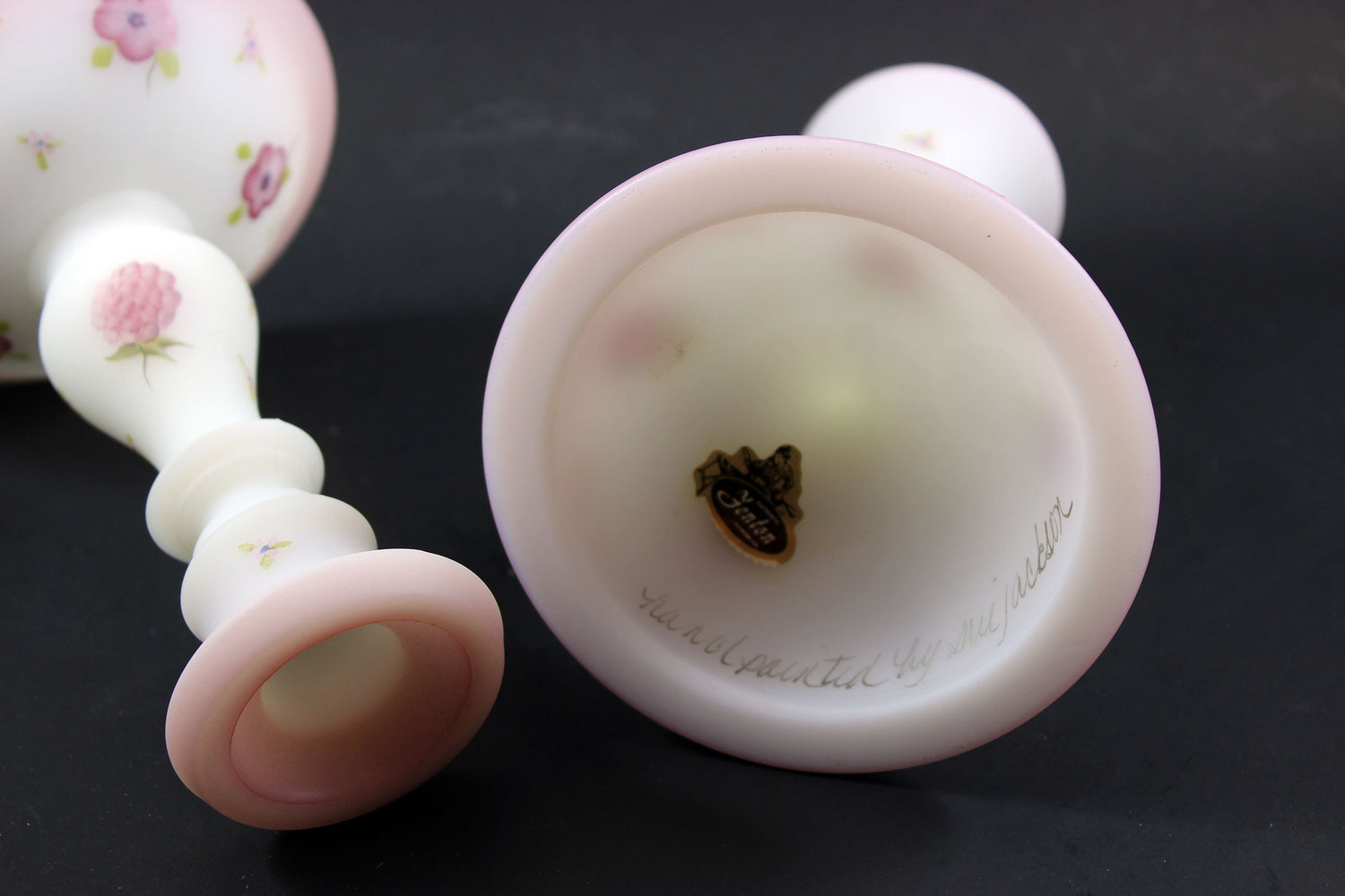 Fenton Blossoms and Berries Candlesticks (2)
