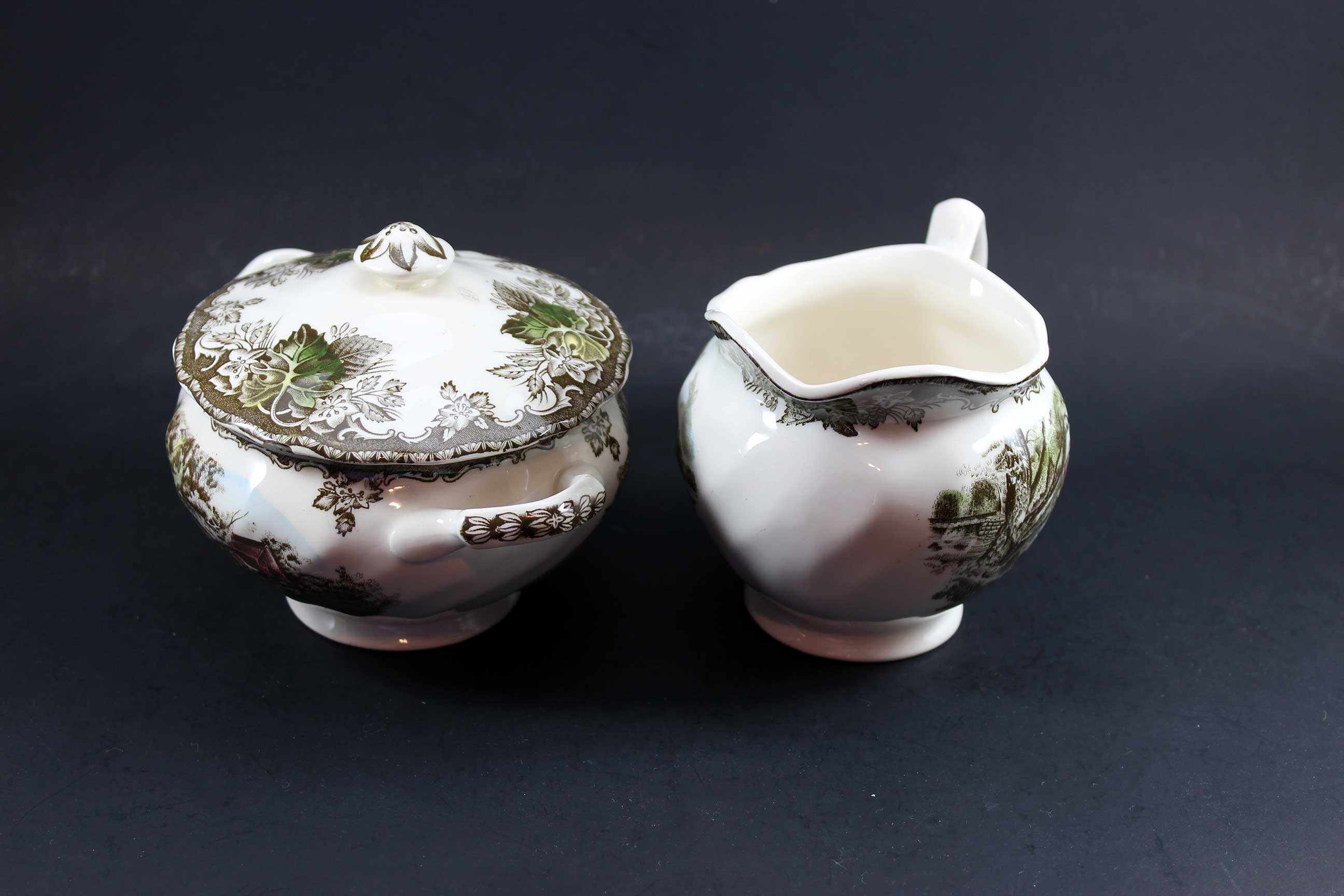 Friendly Village, Johnson Brothers-Creamer and Sugar Bowl