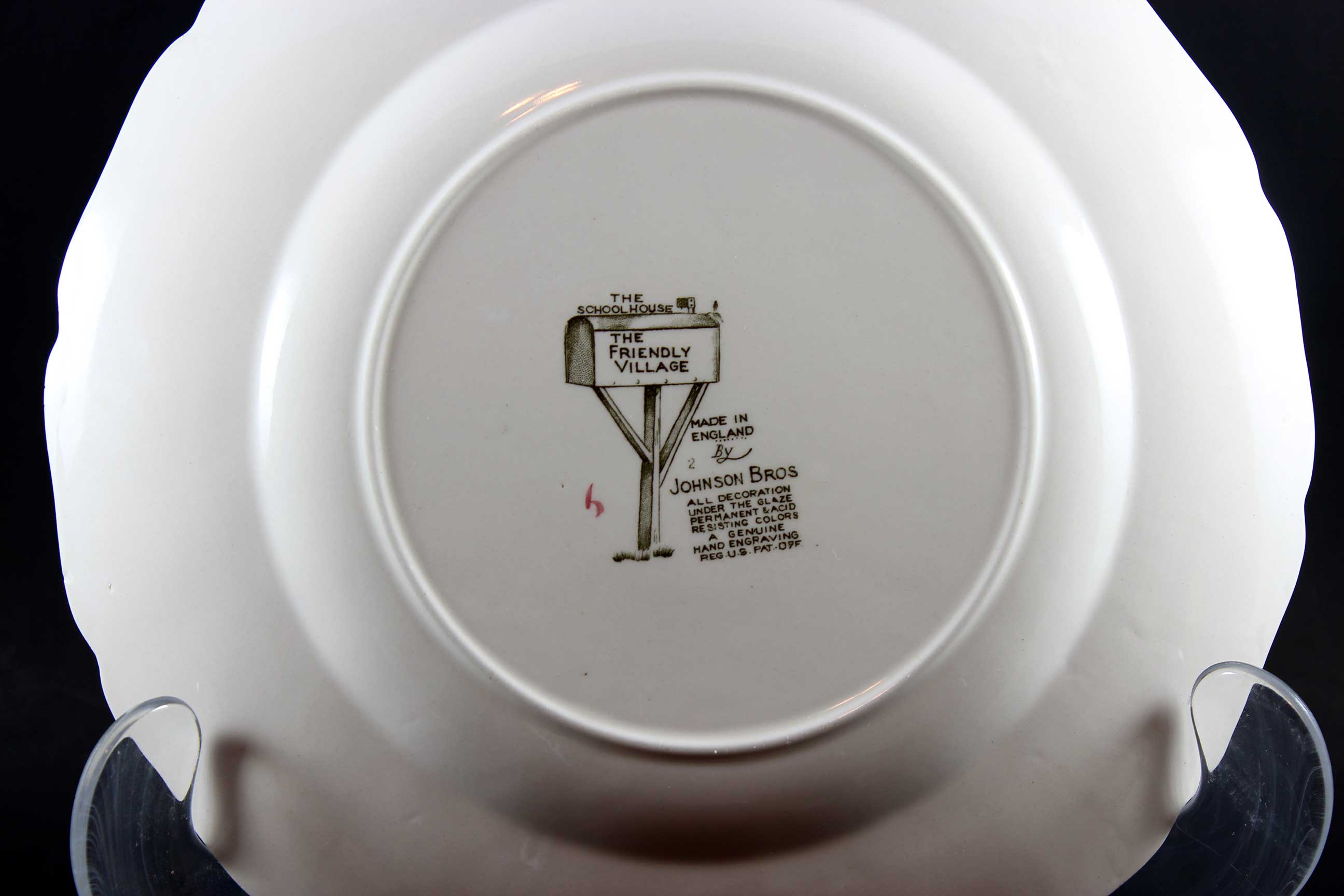 Friendly Village, Dinner Plate, School House