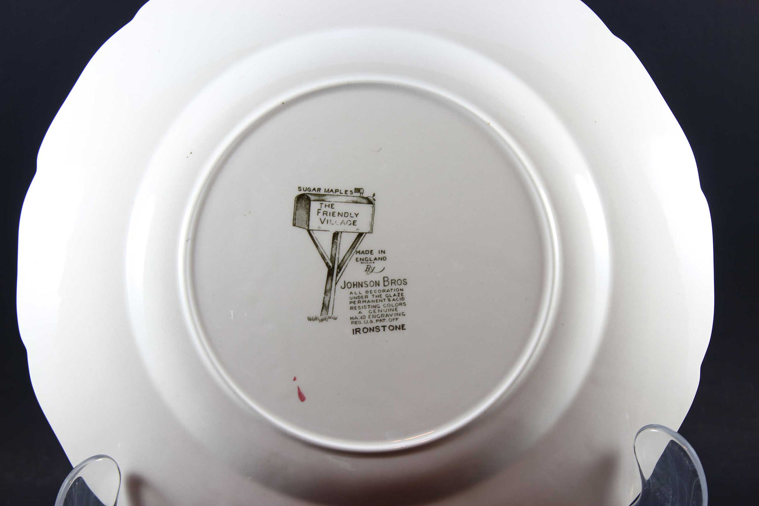 The Friendly Village, Johnson Brothers, Large Dinner Plate-Sugar Maples