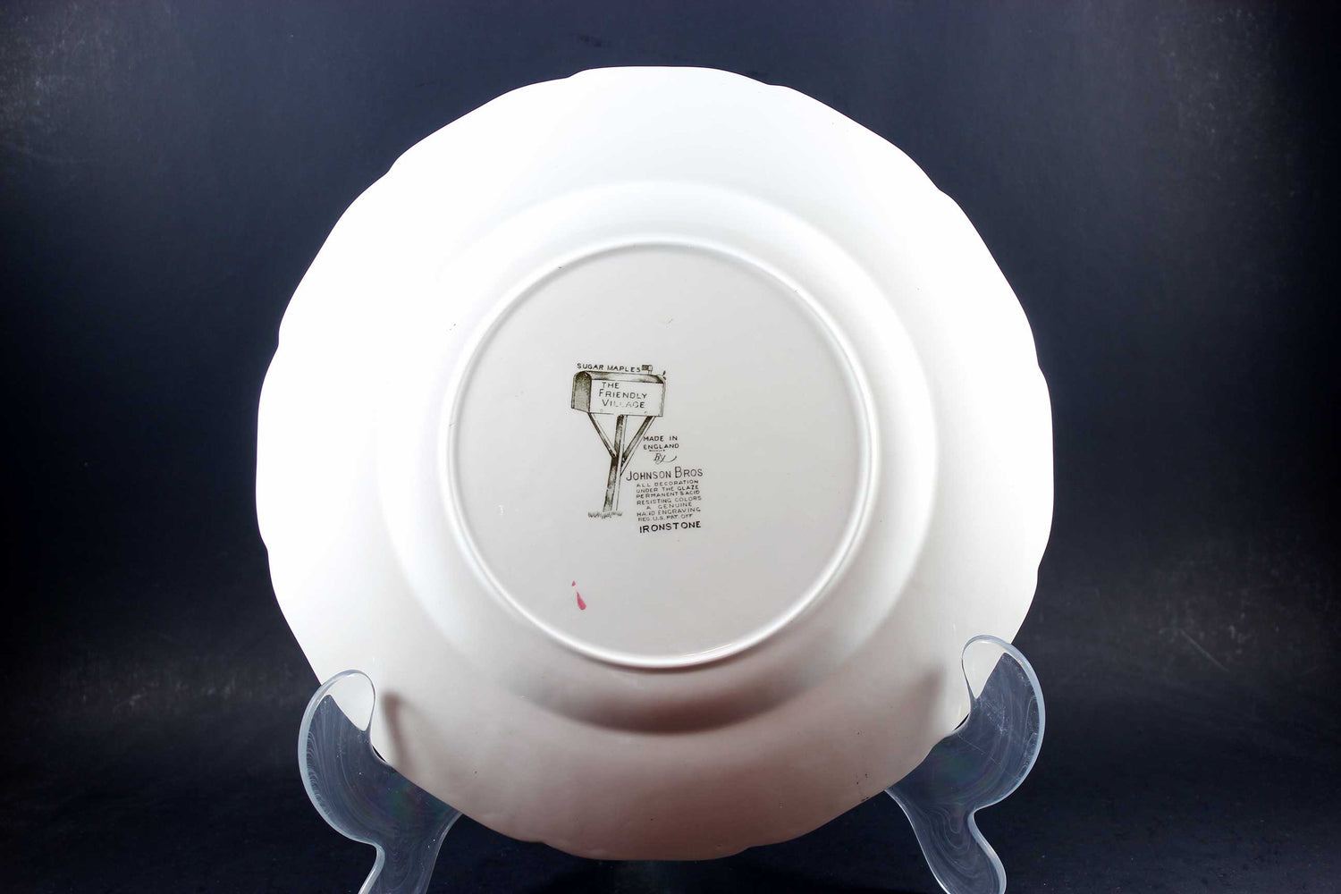 The Friendly Village, Johnson Brothers, Large Dinner Plate-Sugar Maples