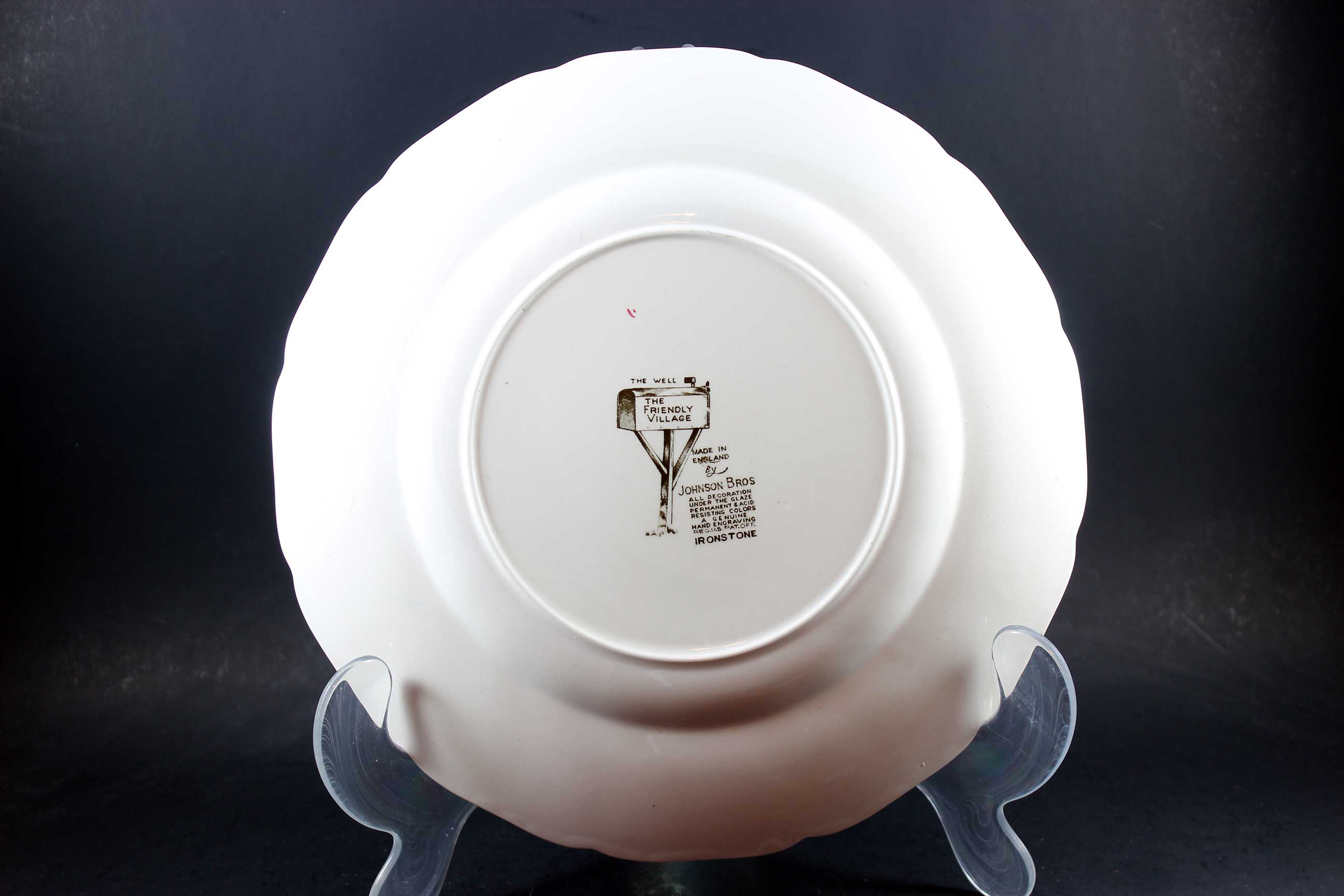 The Friendly Village, Johnson Brothers, Large Dinner Plate-The Well