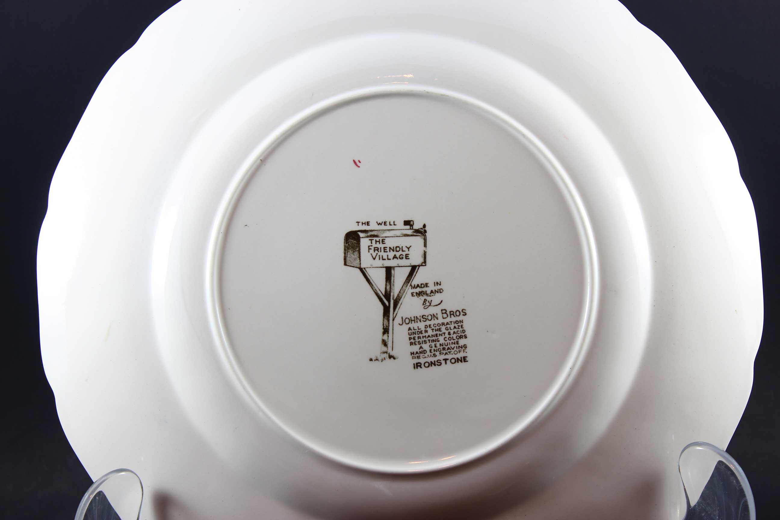 The Friendly Village, Johnson Brothers, Large Dinner Plate-The Well