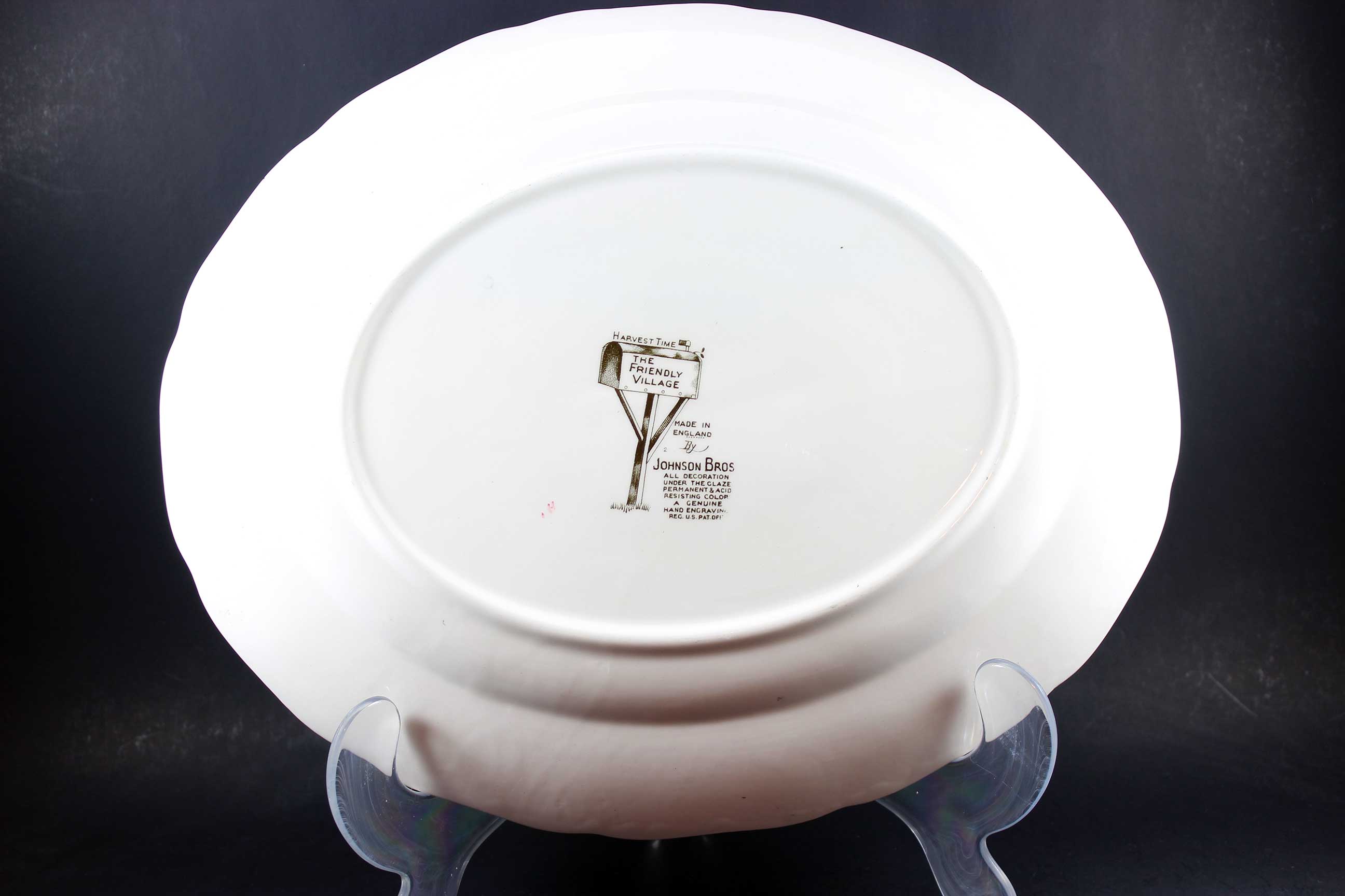Friendly Village, Johnson Brothers, Large Serving Platter-Harvest Time