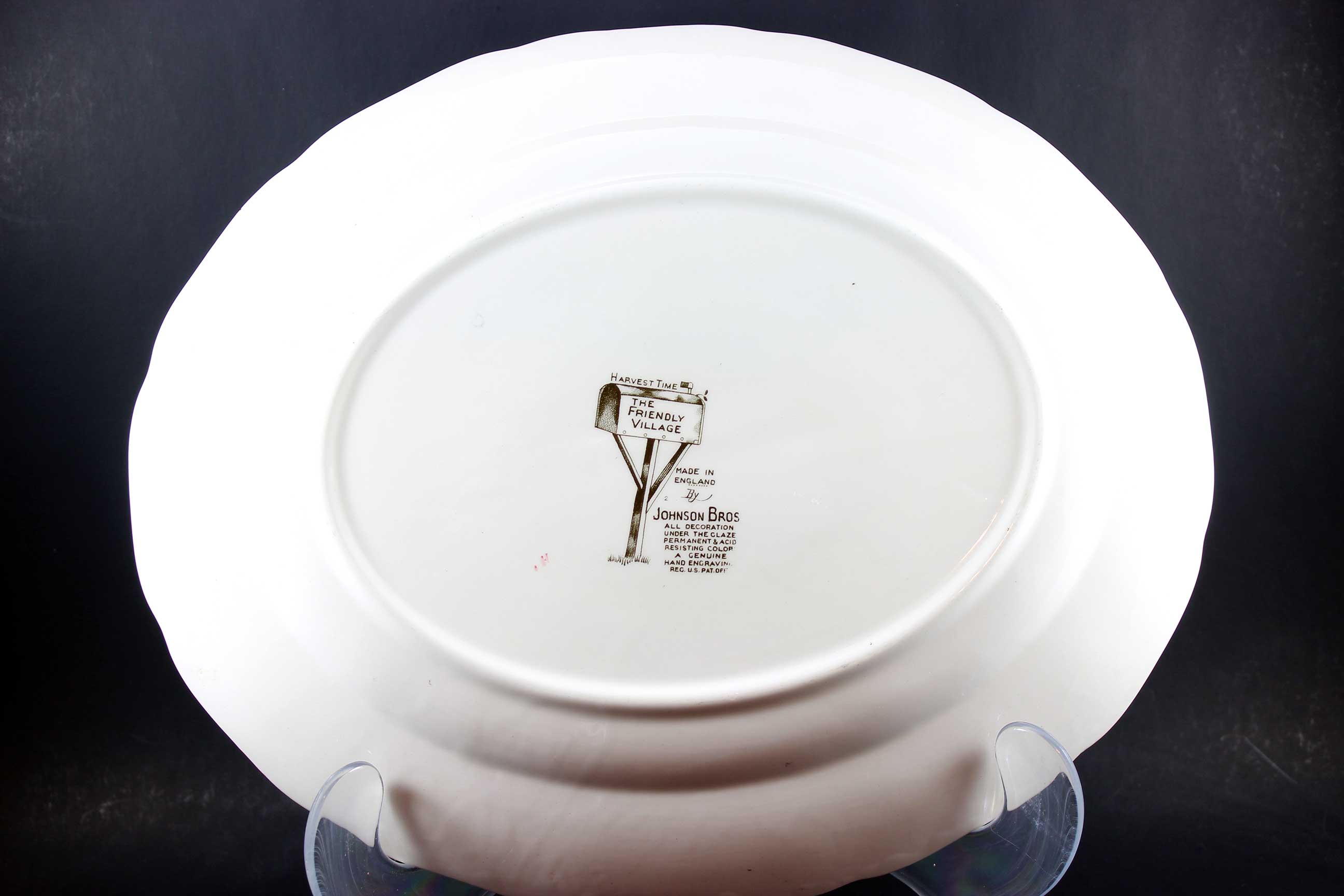 Friendly Village, Johnson Brothers, Large Serving Platter-Harvest Time
