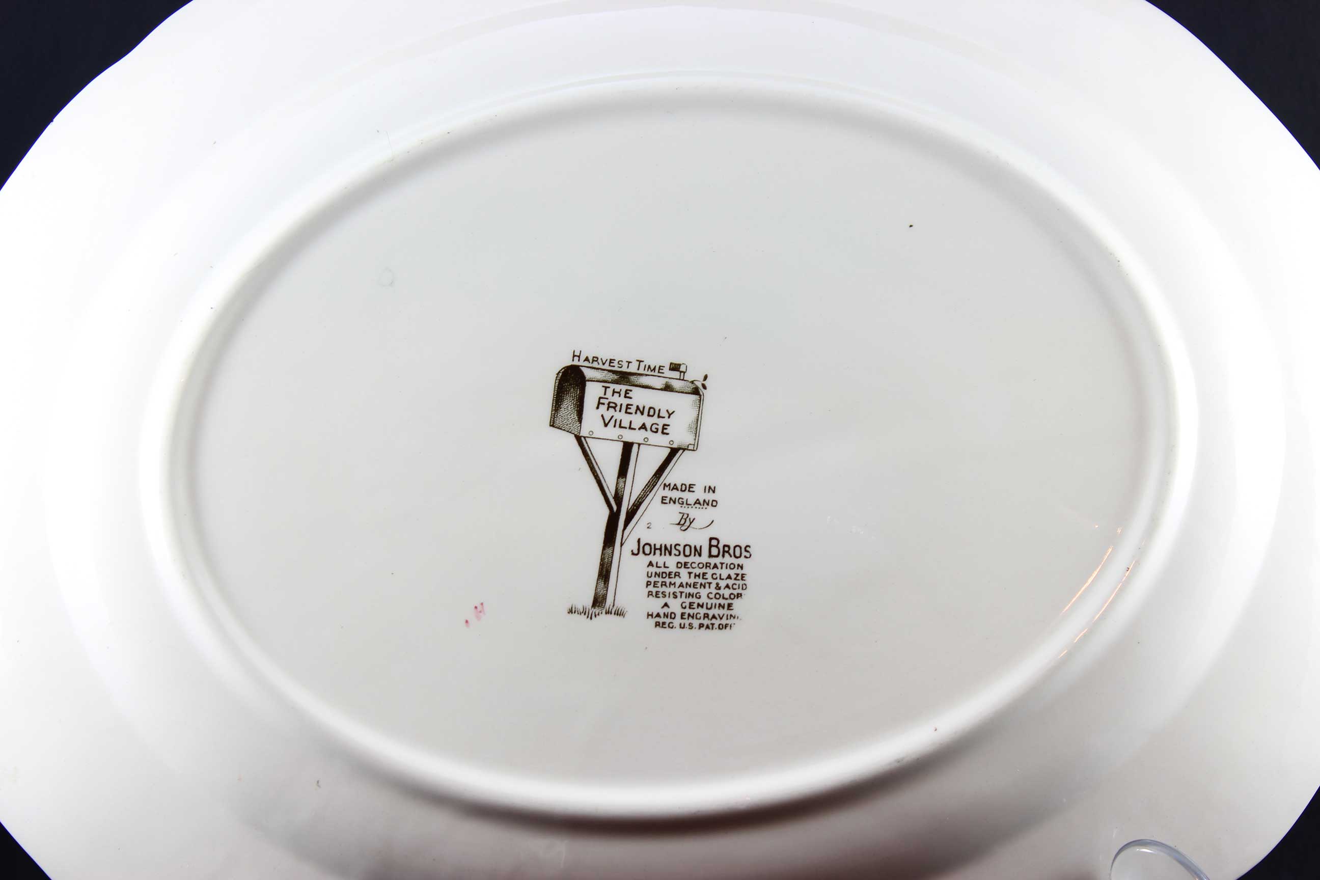 Friendly Village, Johnson Brothers, Large Serving Platter-Harvest Time