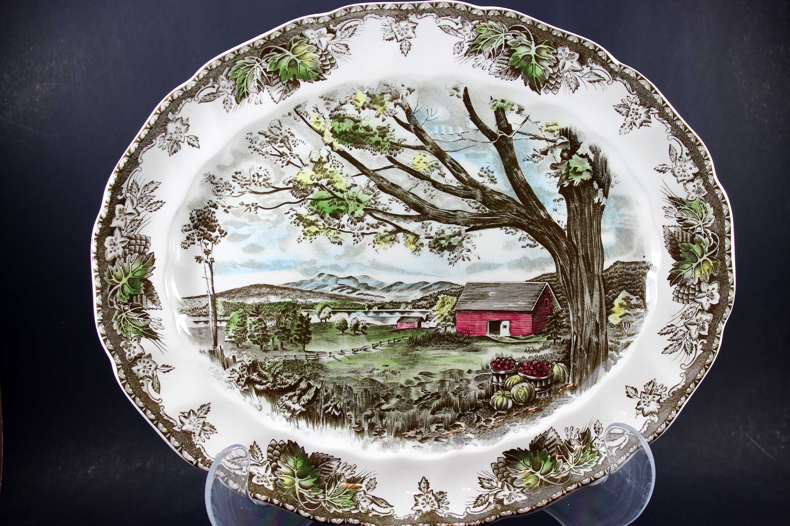 Friendly Village, Johnson Brothers, Large Serving Platter-Harvest Time
