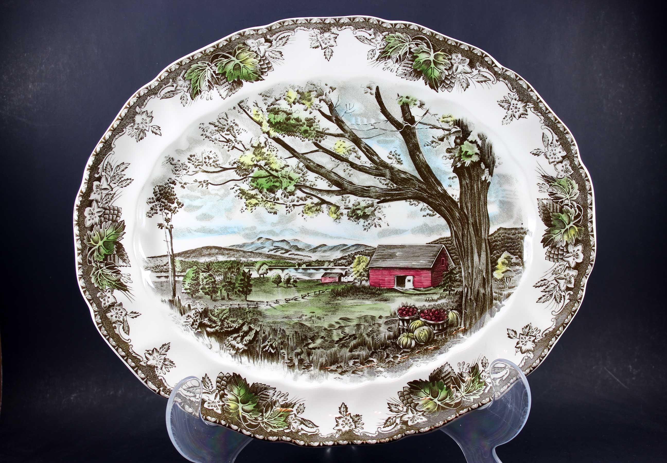 Friendly Village, Johnson Brothers, Large Serving Platter-Harvest Time