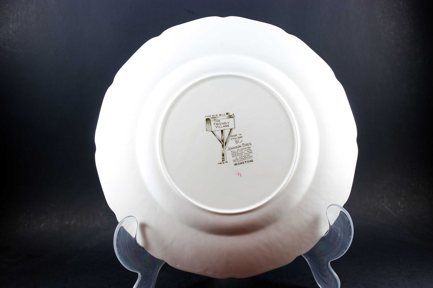 Friendly Village, Johnson Brothers, Large Dinner Plate - The Old Mill