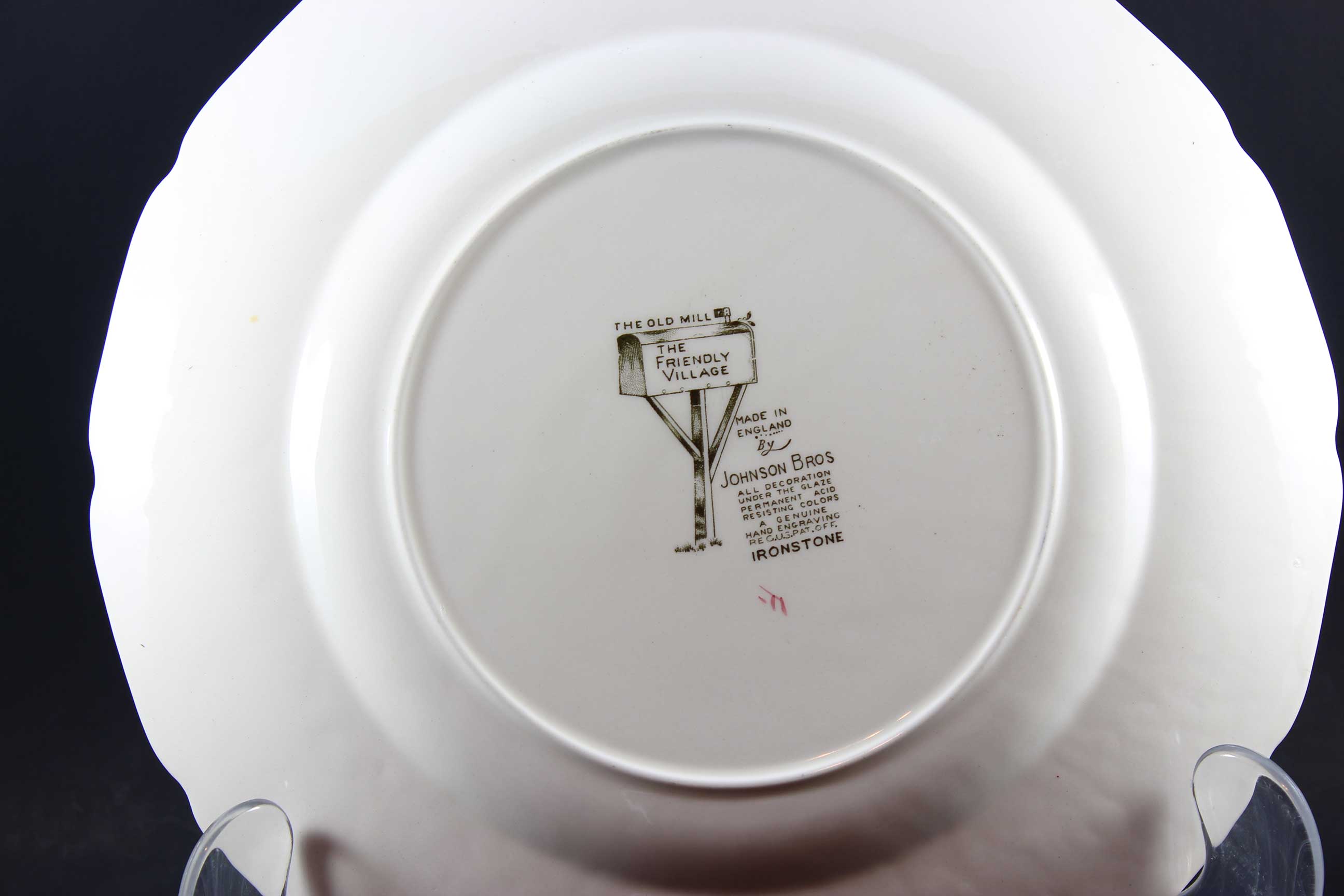 Friendly Village, Johnson Brothers, Large Dinner Plate - The Old Mill