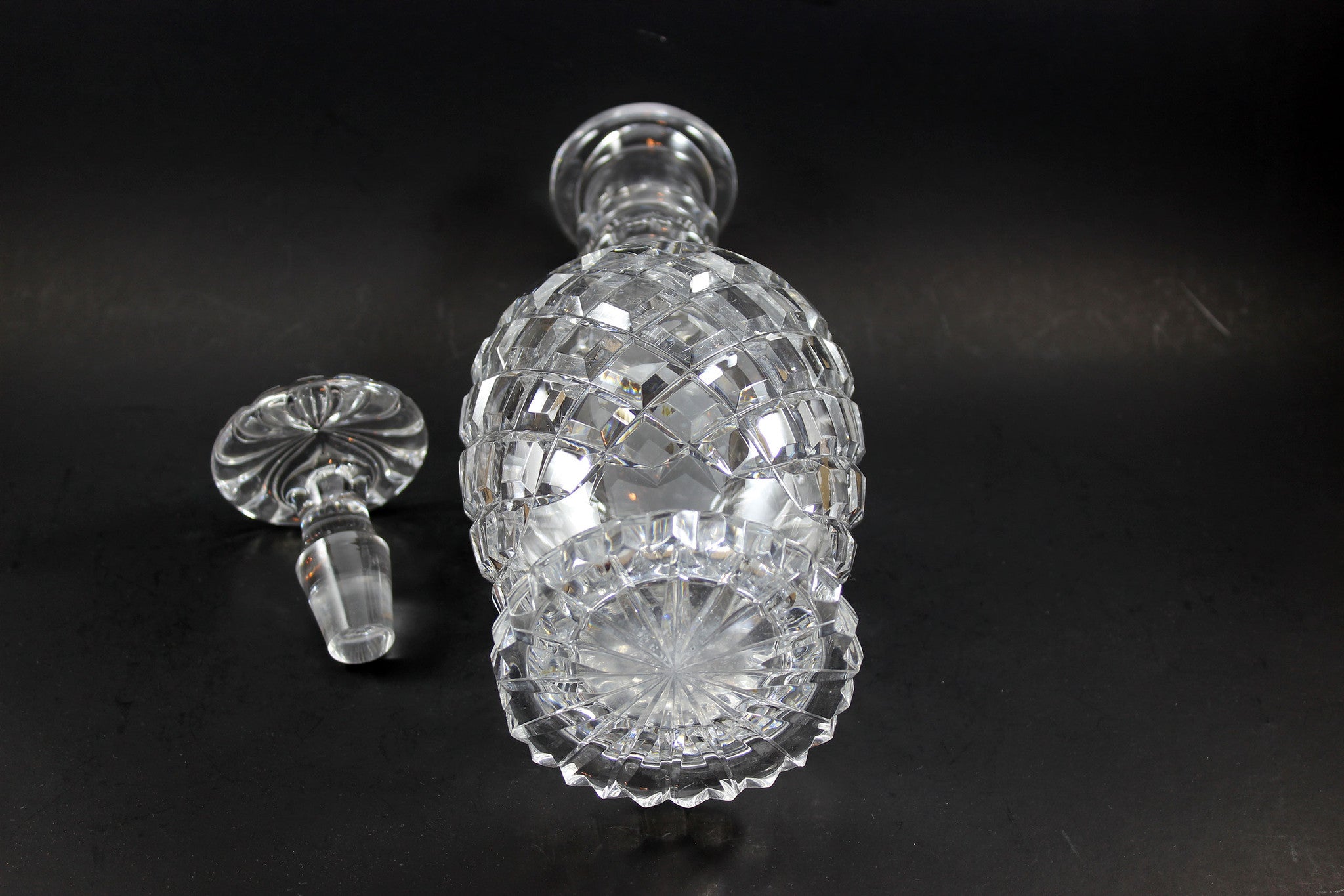 Georgian Cut Glass Decanters (Pair)