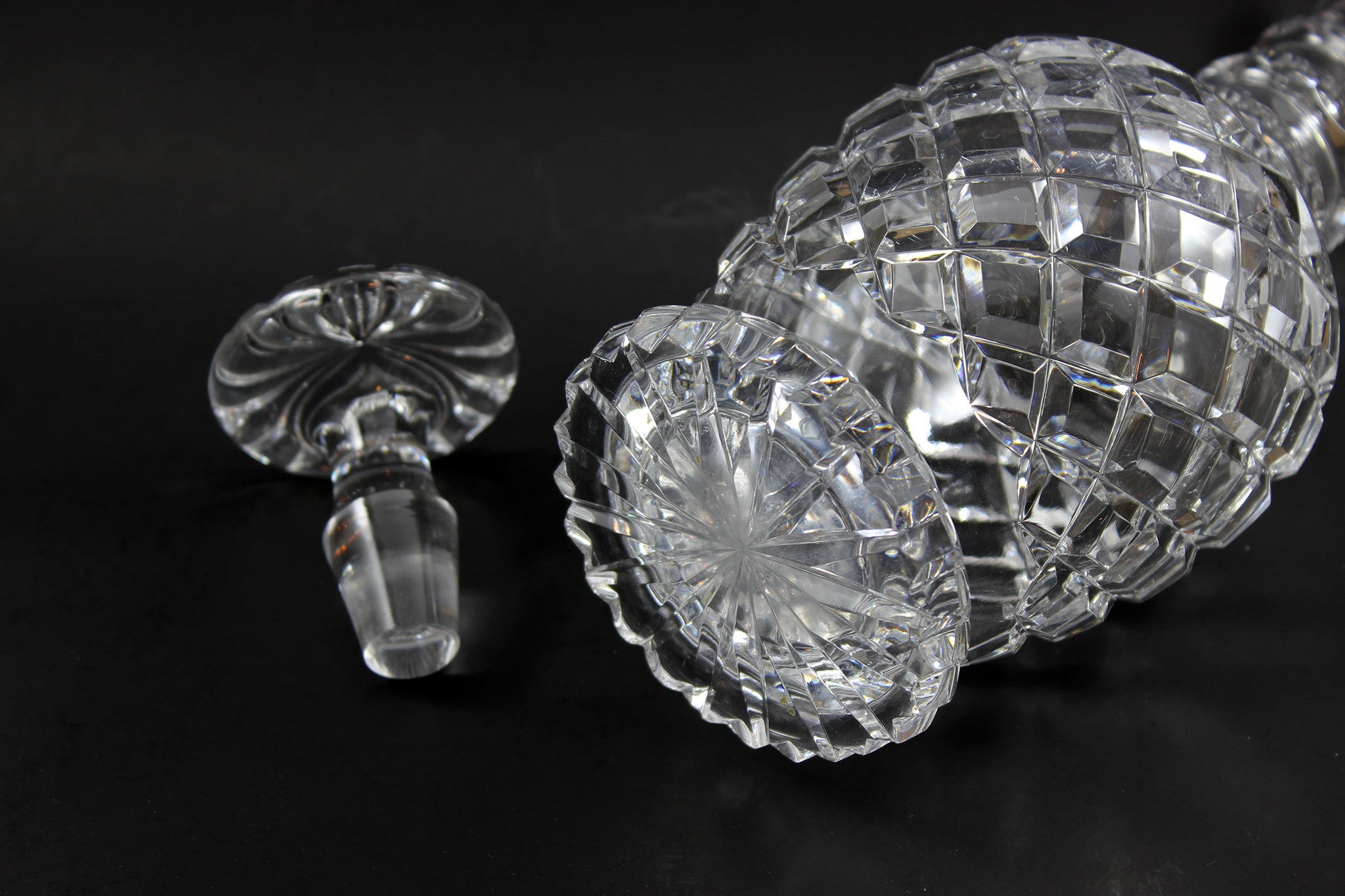 Georgian Cut Glass Decanters (Pair)