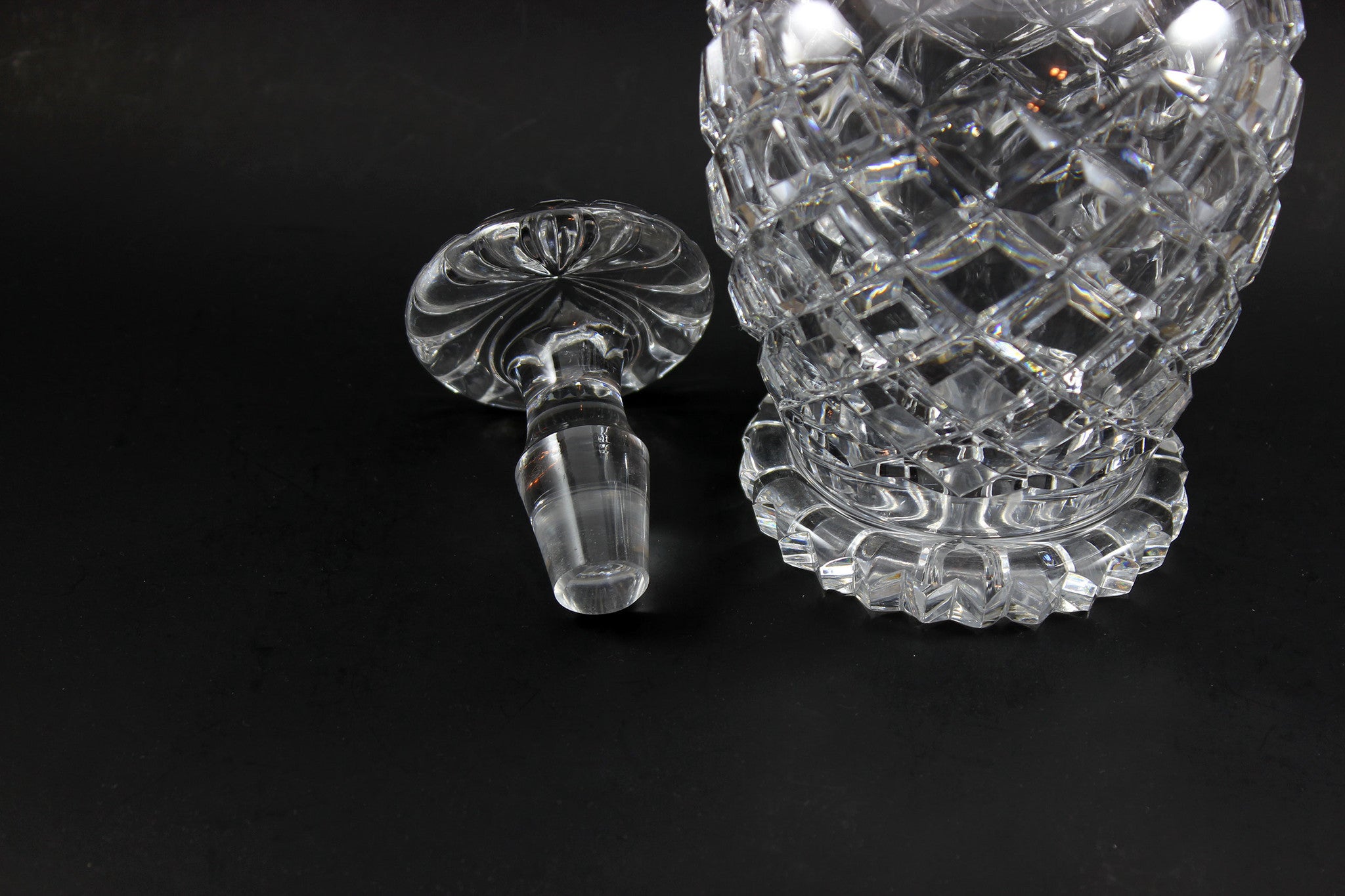 Georgian Cut Glass Decanters (Pair)
