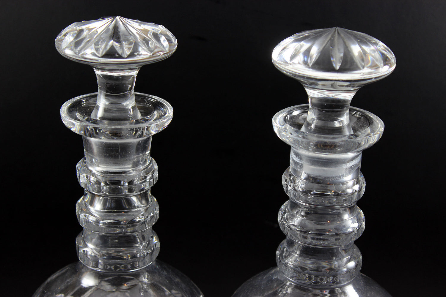 Georgian Cut Glass Decanters (Pair)
