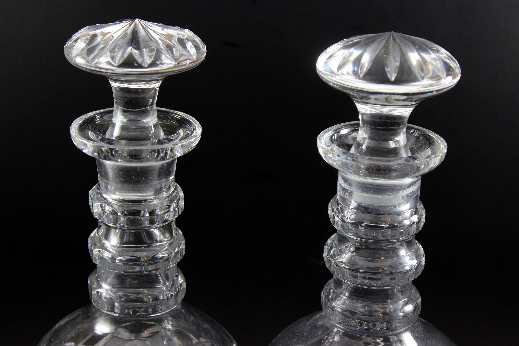 Georgian Cut Glass Decanters (Pair)