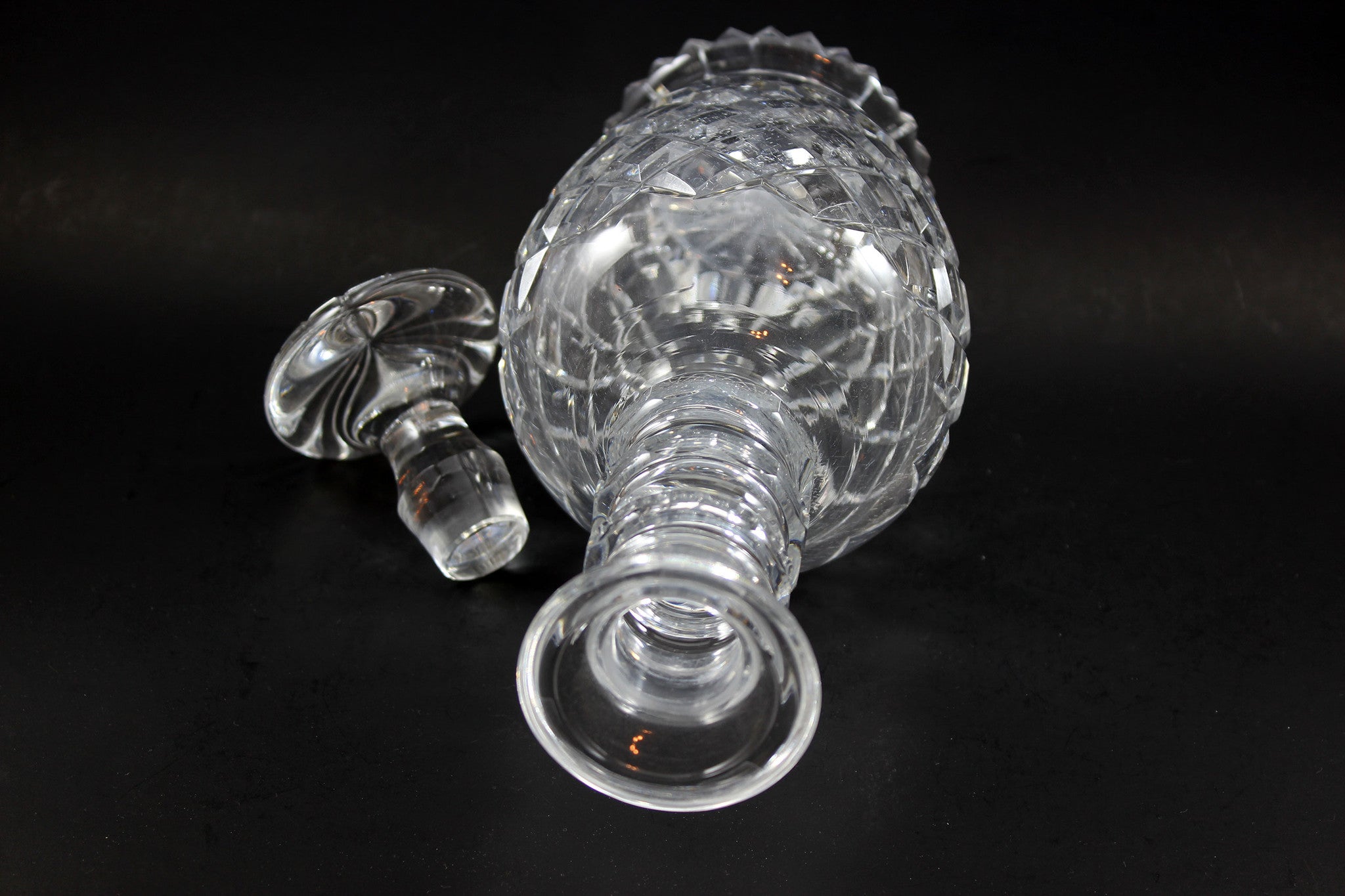Georgian Cut Glass Decanters (Pair)
