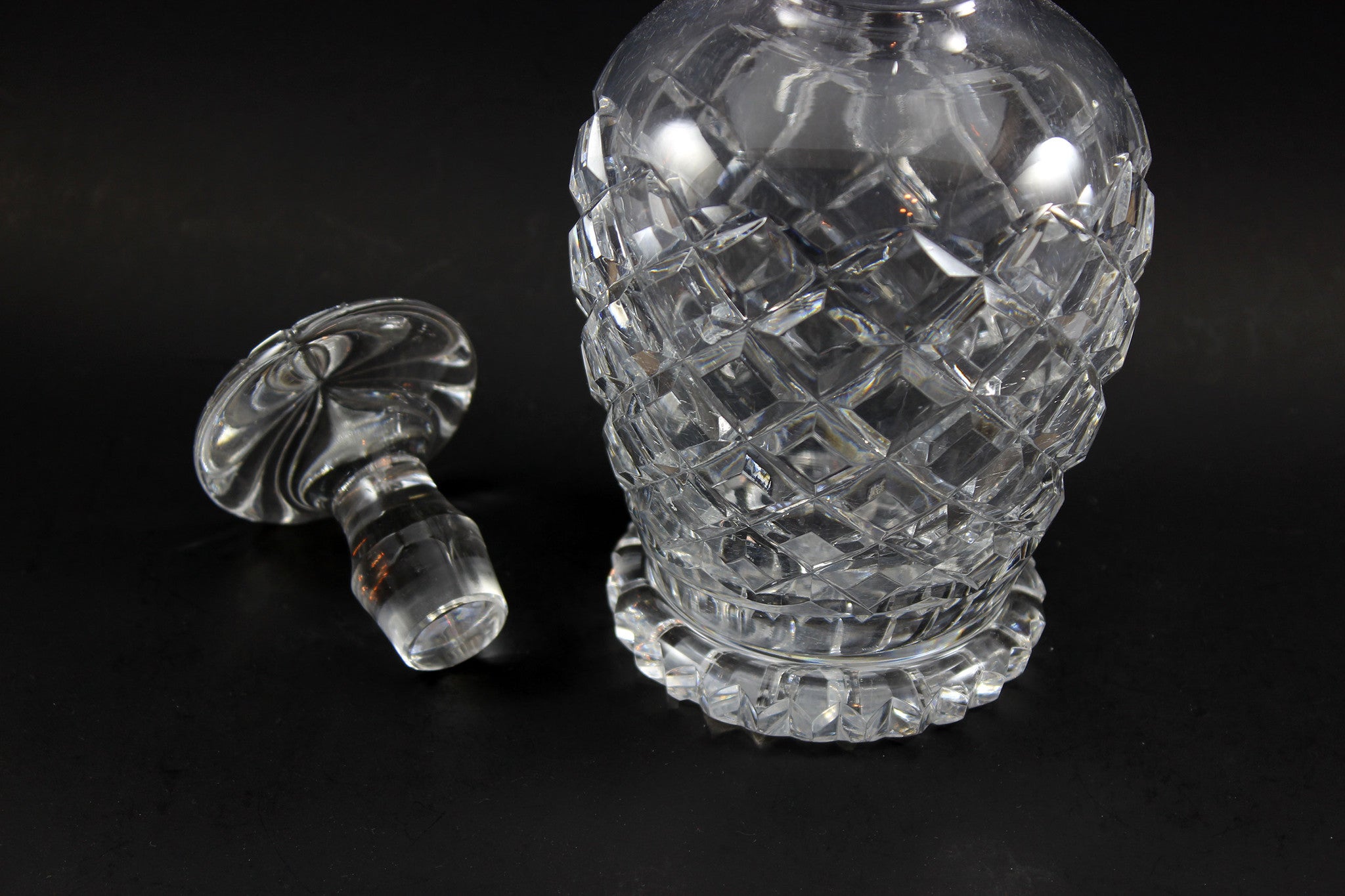 Georgian Cut Glass Decanters (Pair)