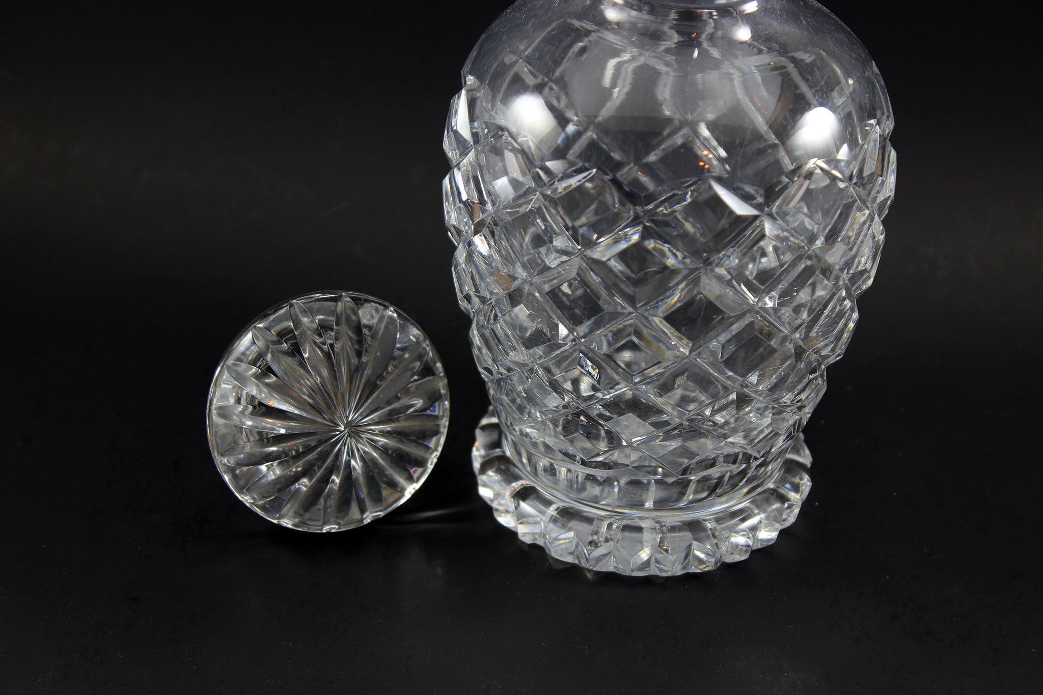 Georgian Cut Glass Decanters (Pair)