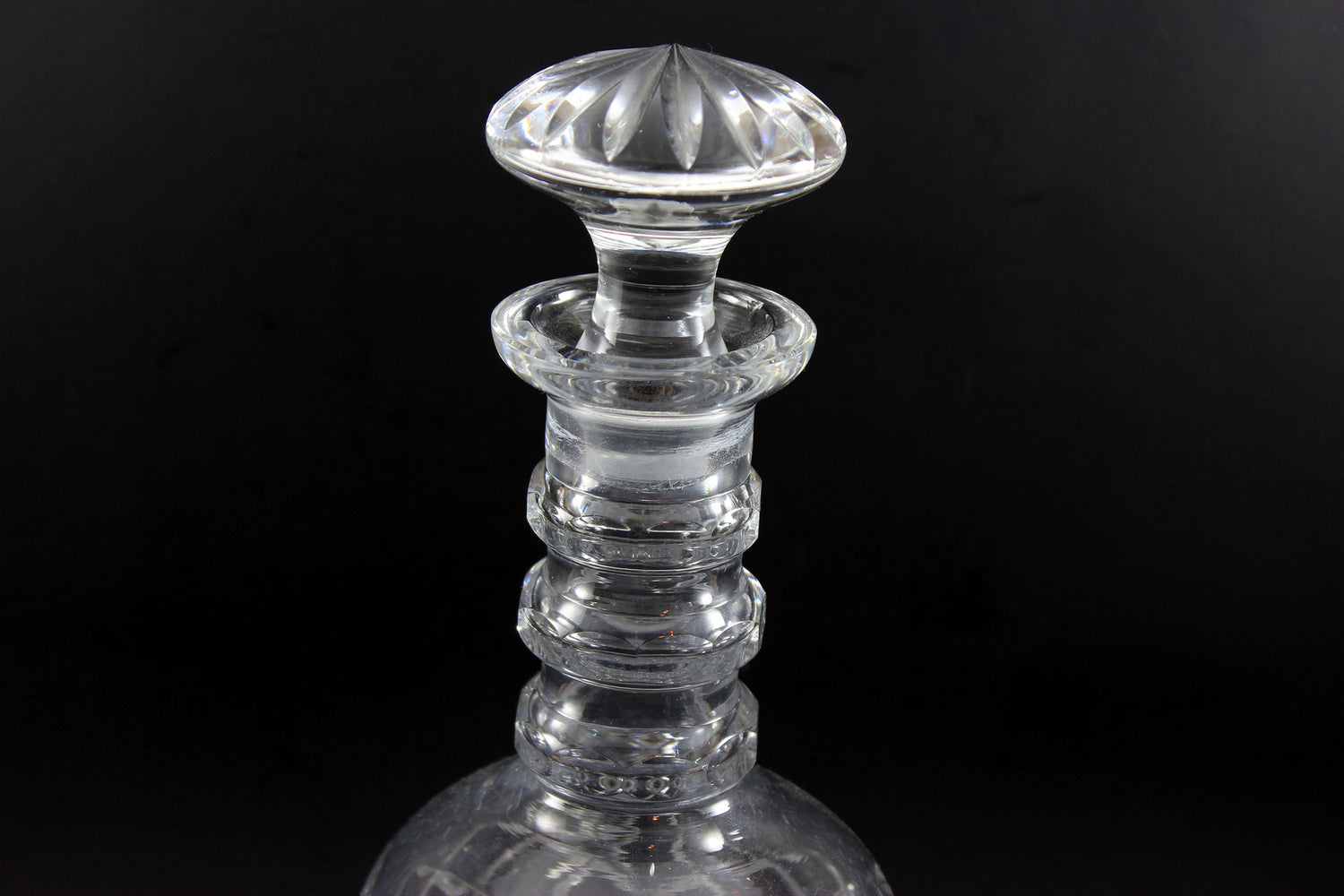 Georgian Cut Glass Decanters (Pair)