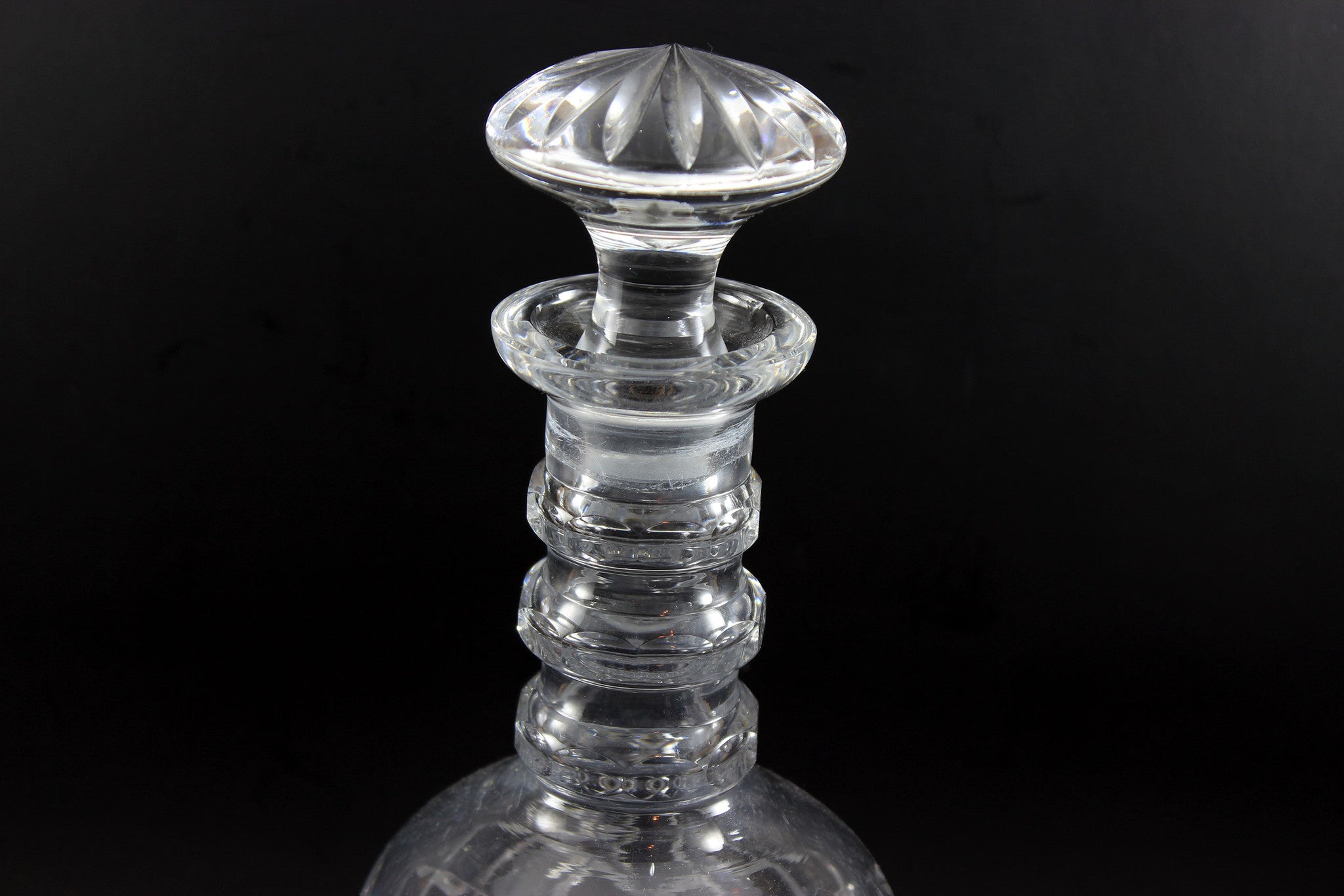 Georgian Cut Glass Decanters (Pair)