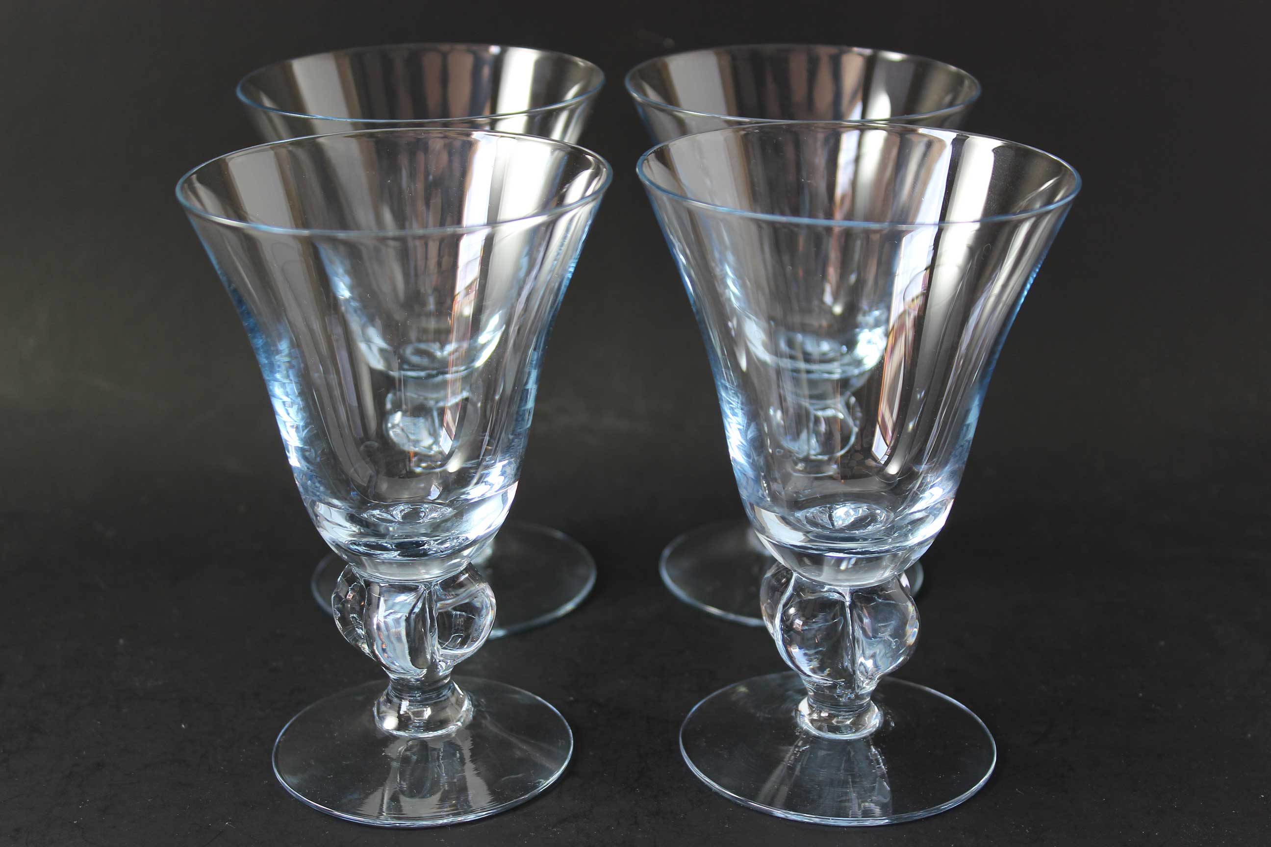 Gulli Blue Crystal Stemware by Swedish