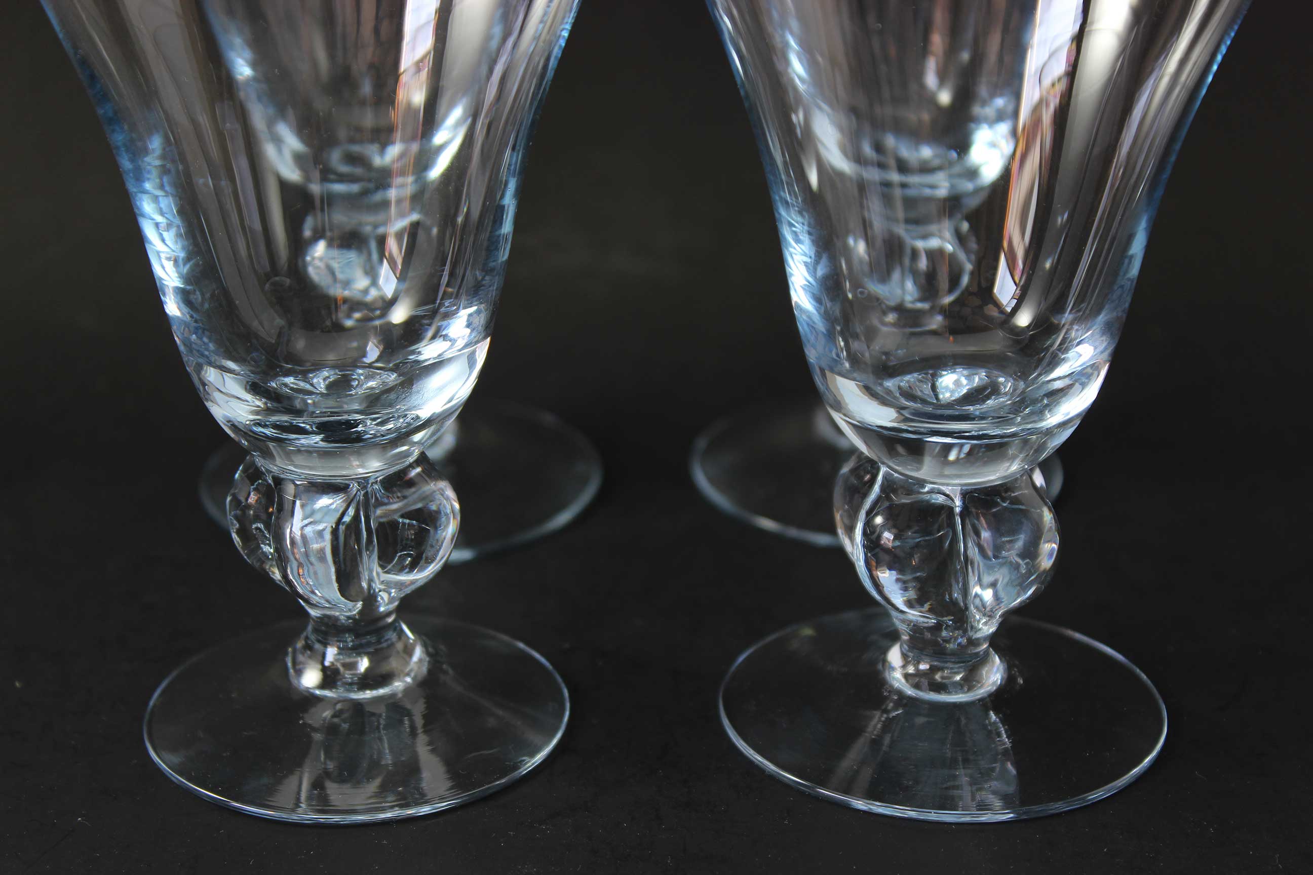 Gulli Blue Crystal Stemware by Swedish