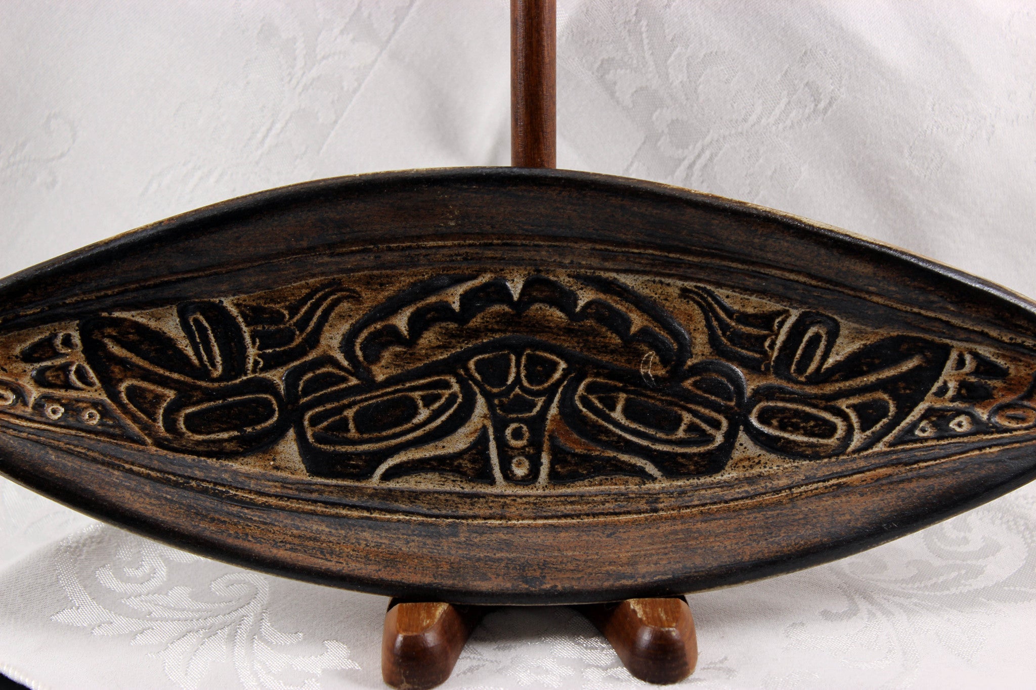 Gene Barker-Haida BC Red Clay Pottery Dish