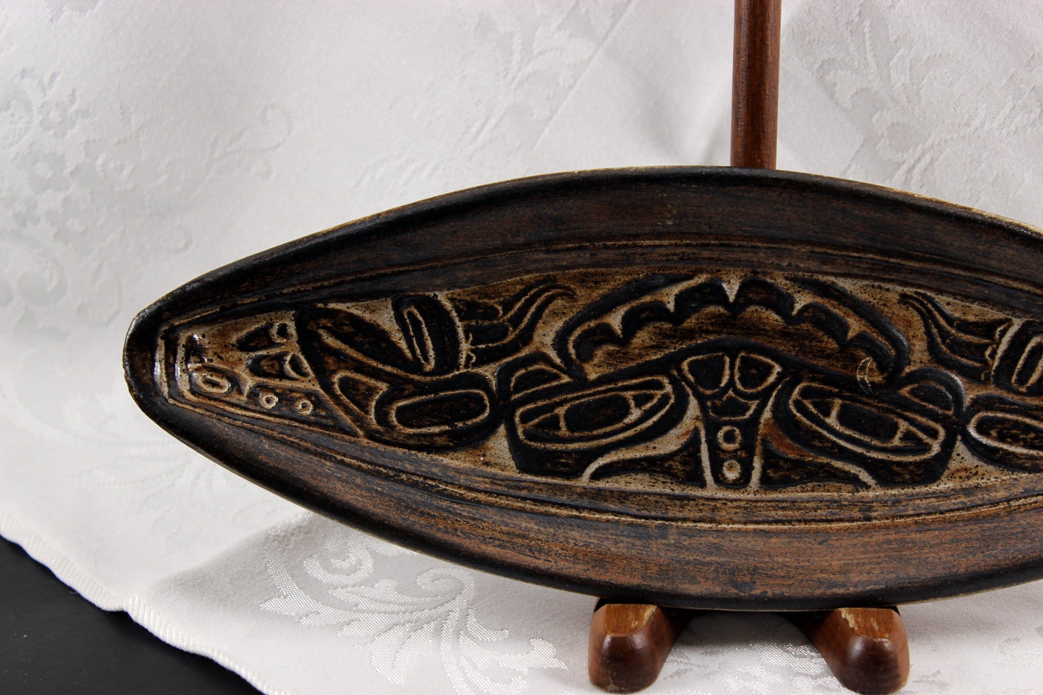 Gene Barker-Haida BC Red Clay Pottery Dish