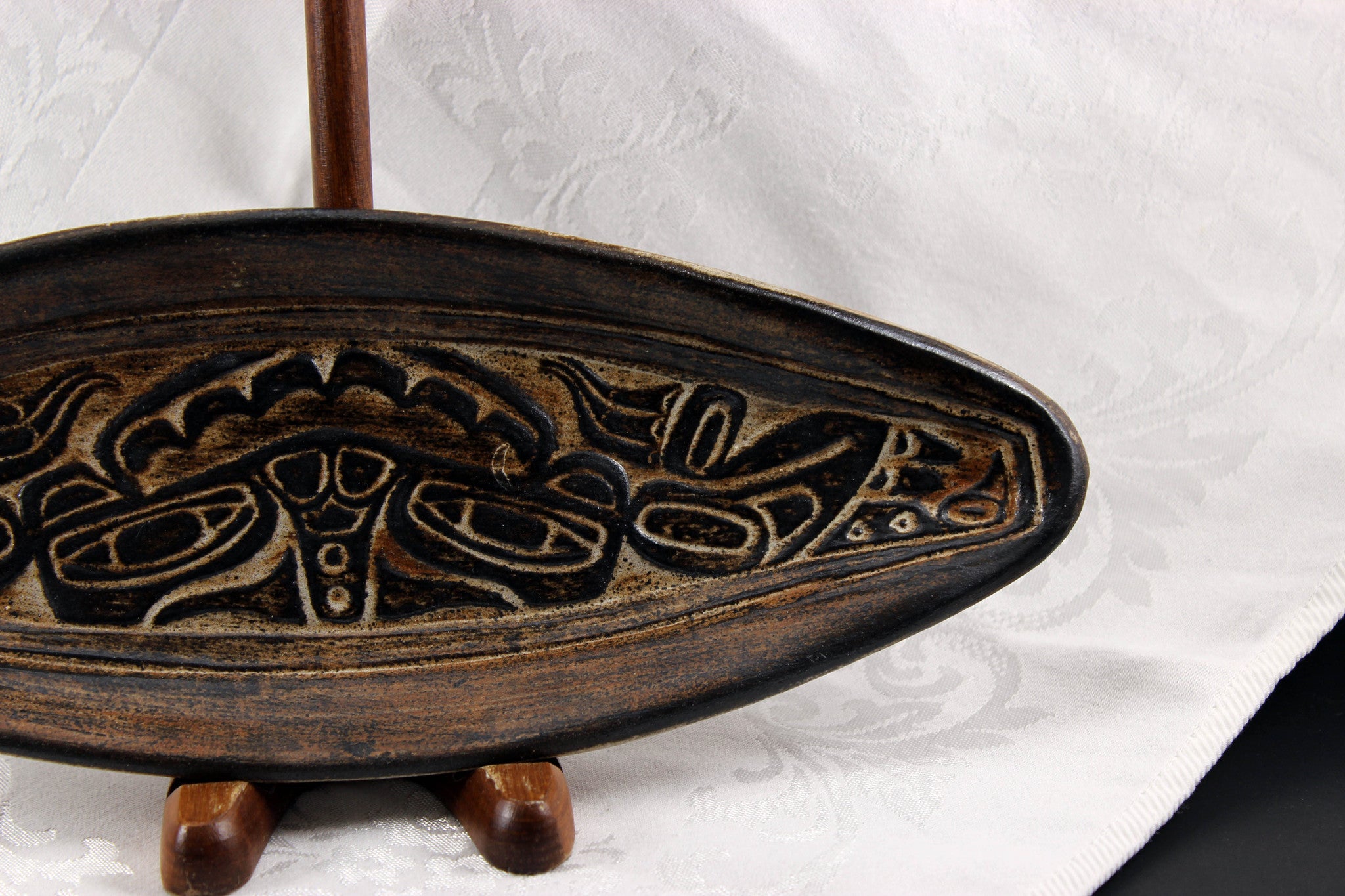 Gene Barker-Haida BC Red Clay Pottery Dish